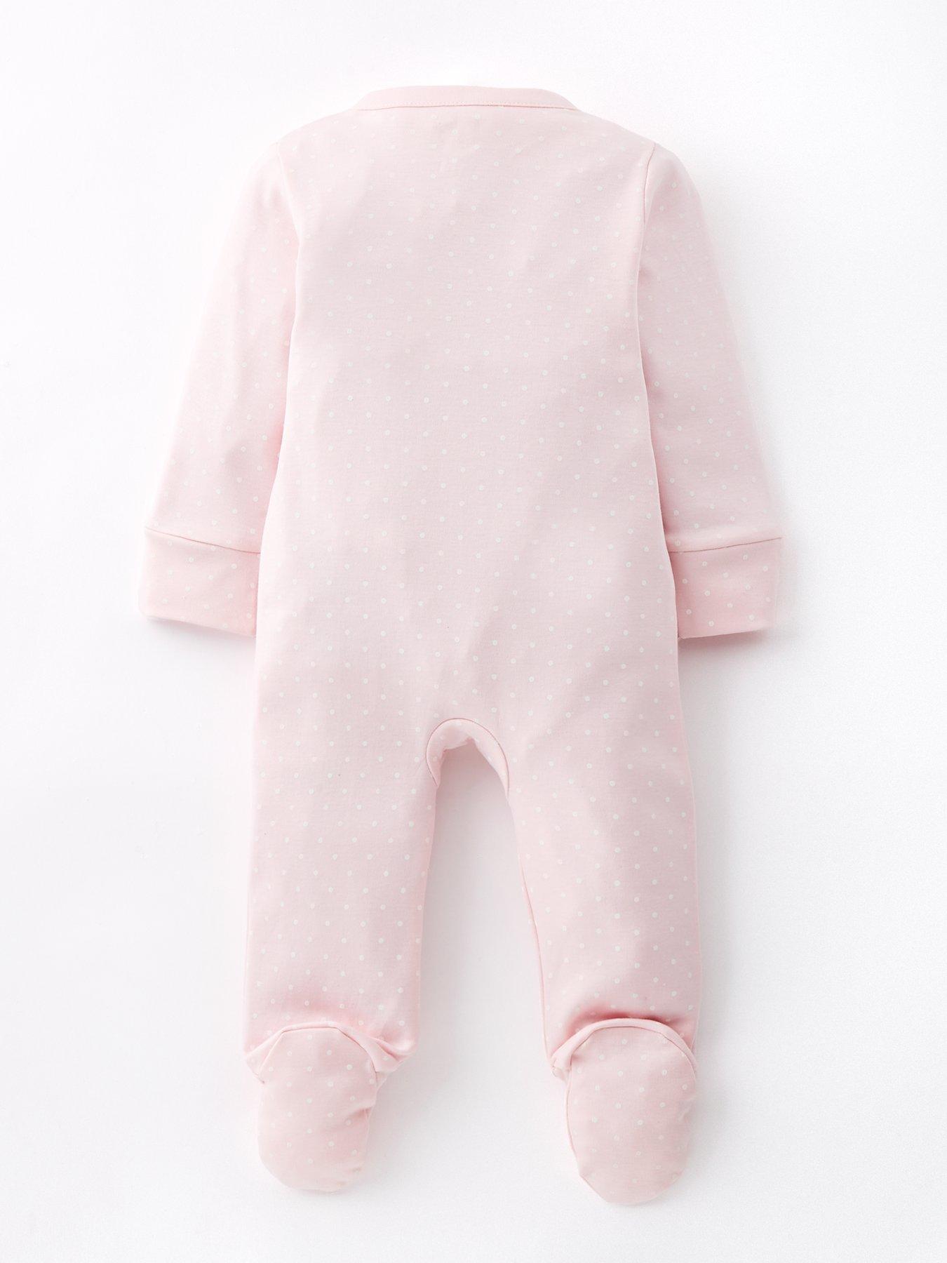 Image 2 of 4 of Mini V by Very Baby Girl Mummy's Girl Butterfly Sleepsuit - Pink