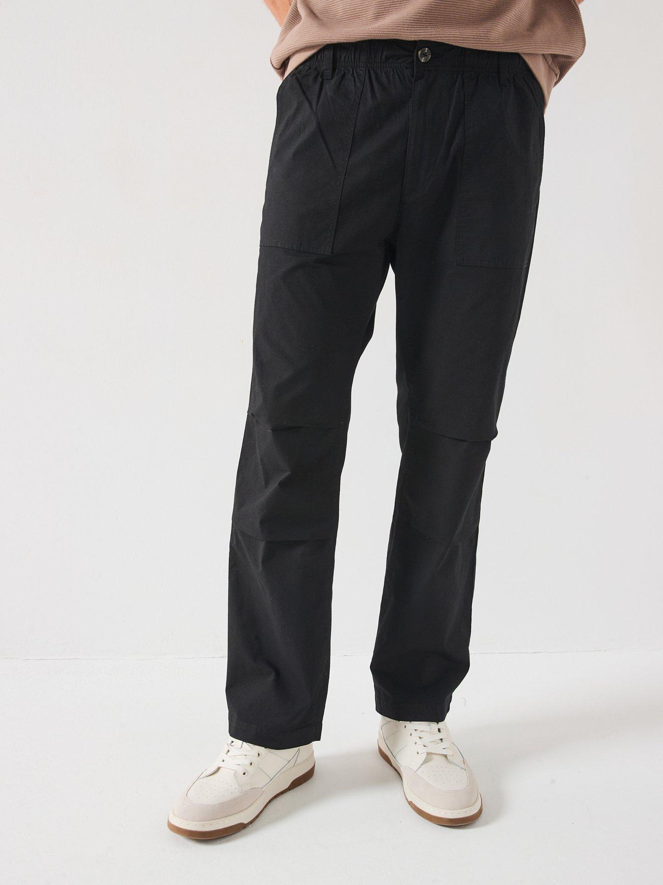 the-very-collection-cotton-rich-ripstop-trouser-blackfront