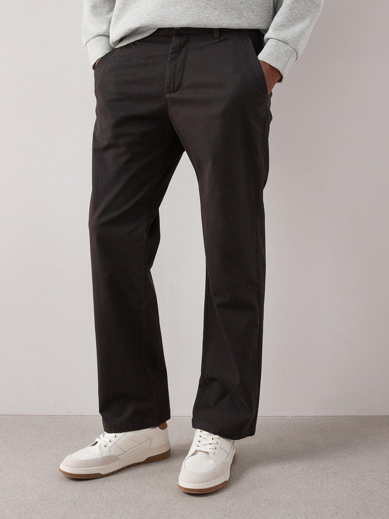 The Very Collection Cotton Rich Loose Fit Chino Trouser - Black