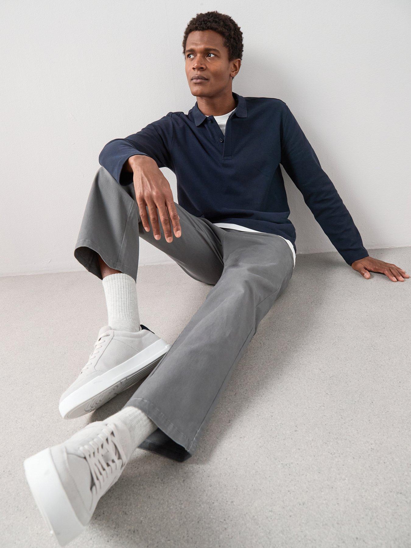 Image 6 of 7 of The Very Collection Loose Fit Chino Trouser - Charcoal