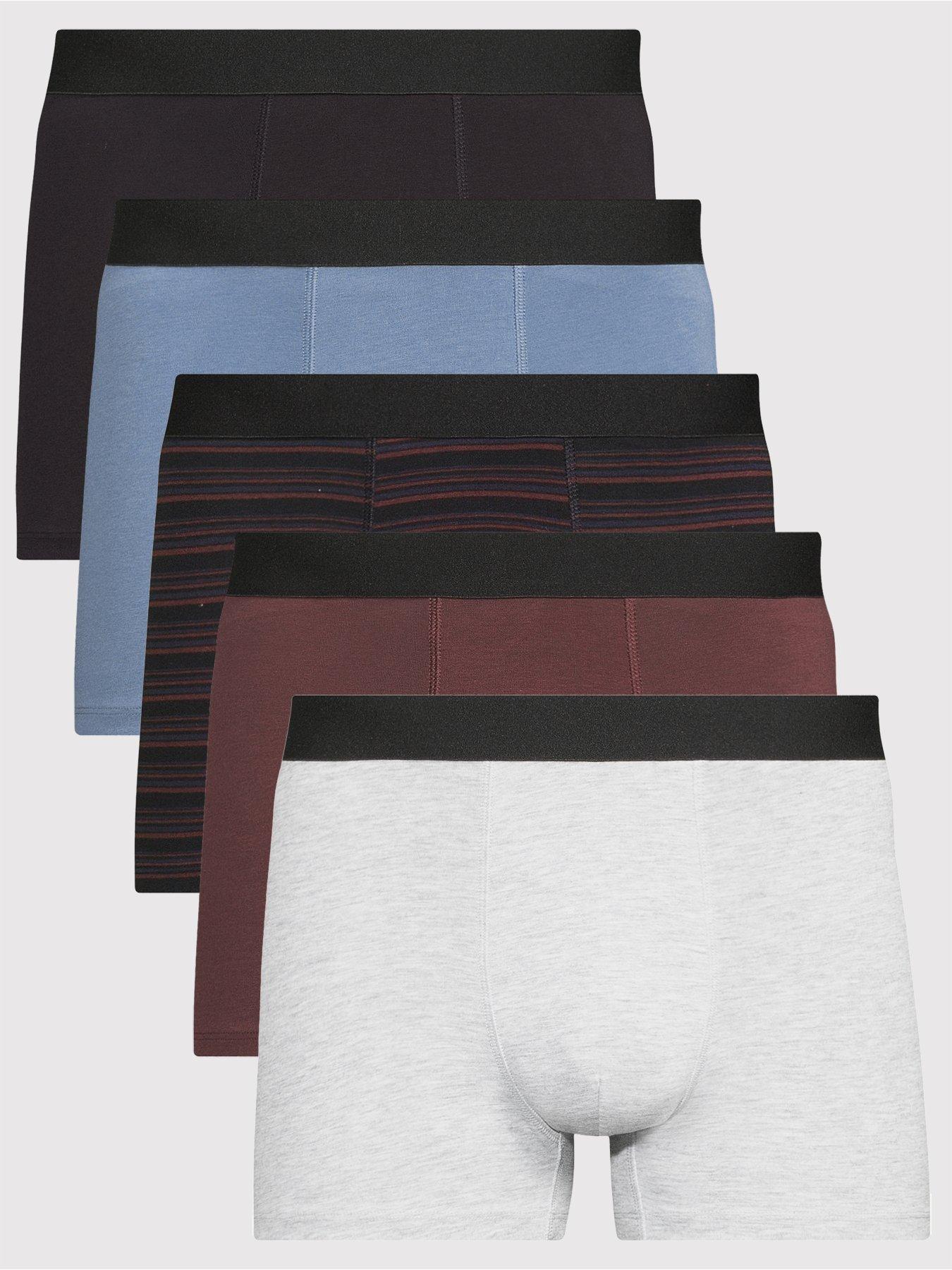 Very Man 5 Pack Striped Trunks - Navy