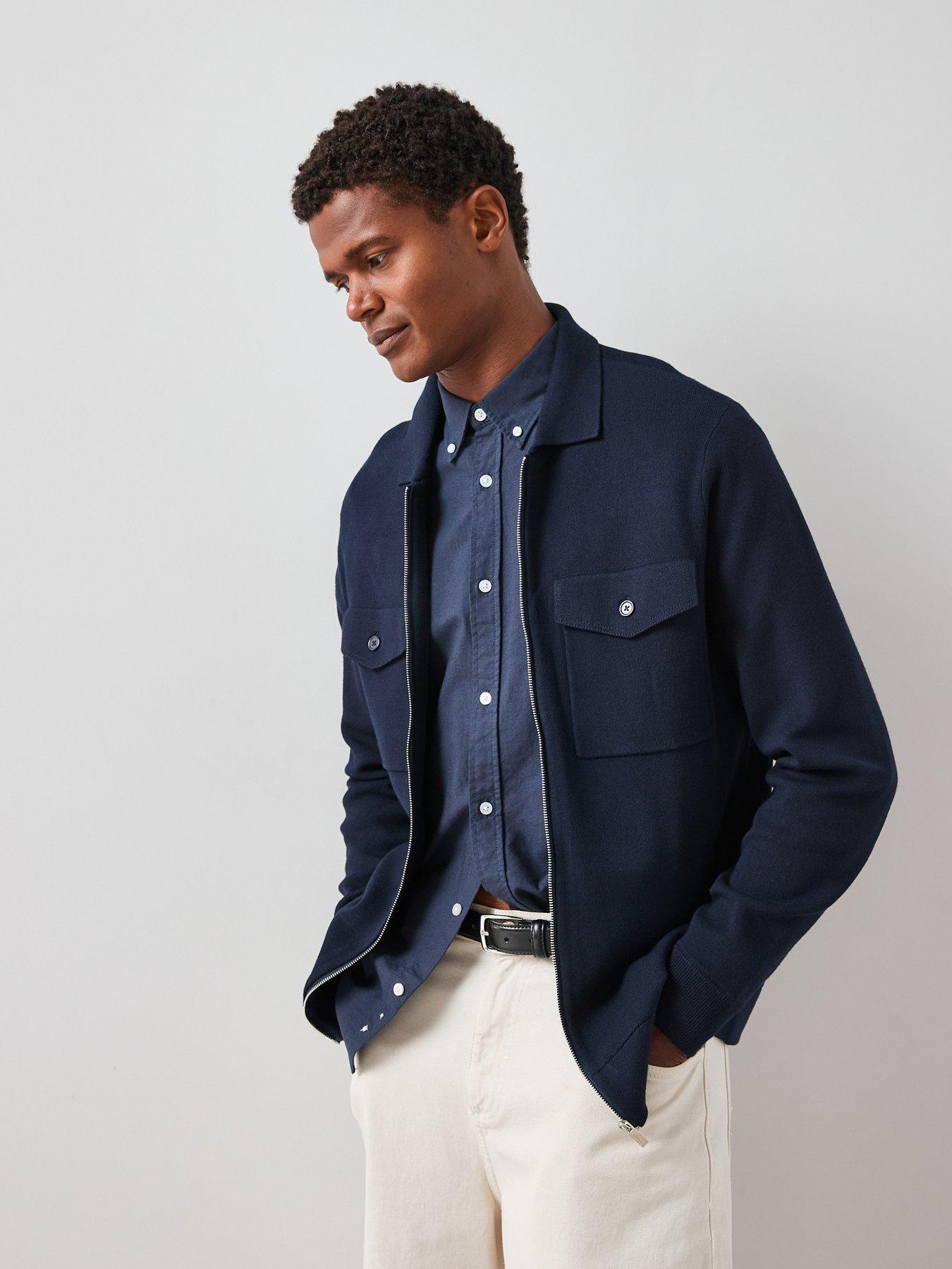 the-very-collection-midweight-knitted-zip-shacket-navy