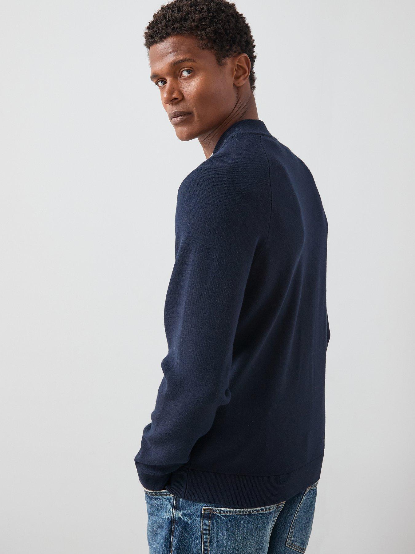the-very-collection-midweight-knitted-bomber-navystillFront