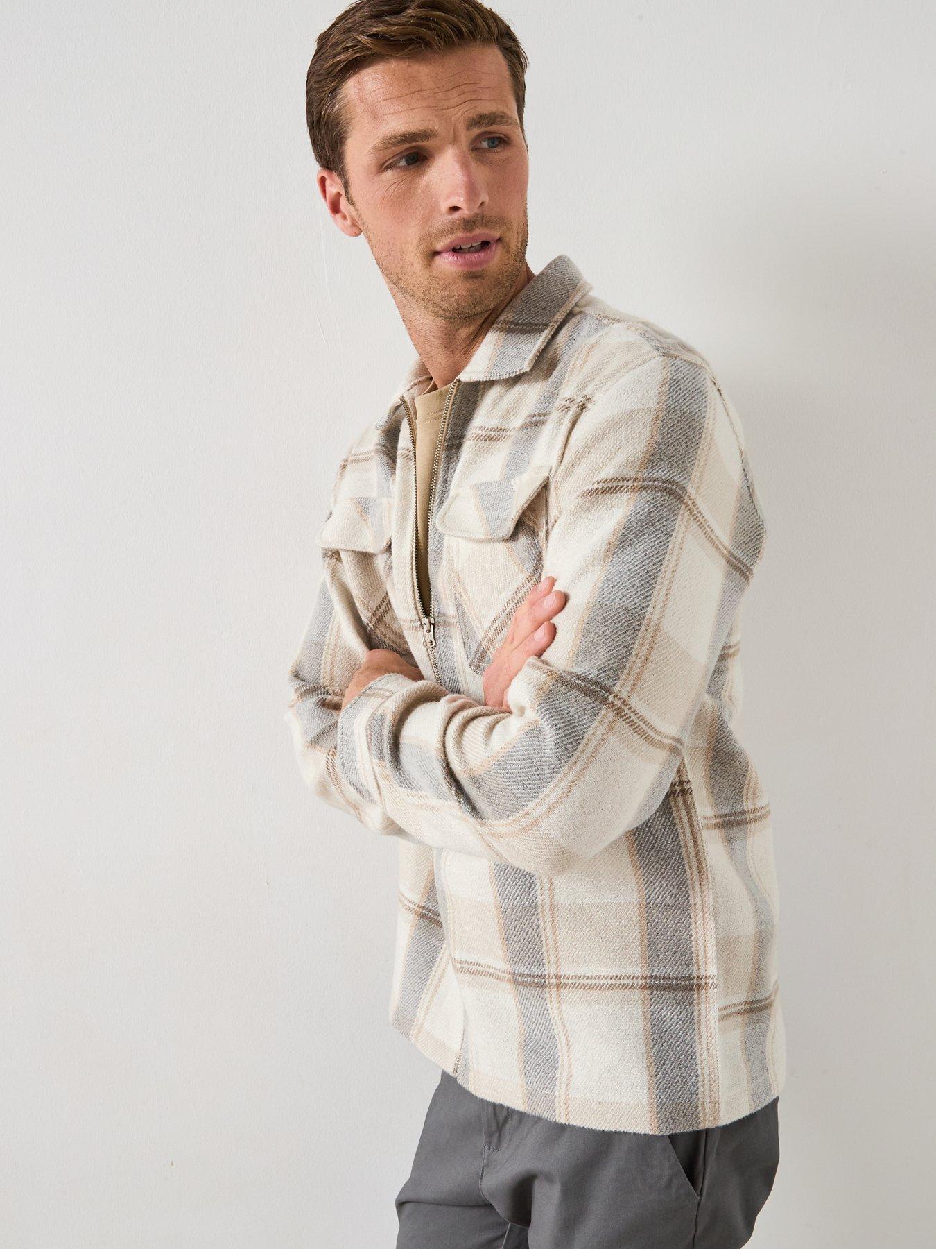 very-man-check-zip-shacket-beigeoutfit