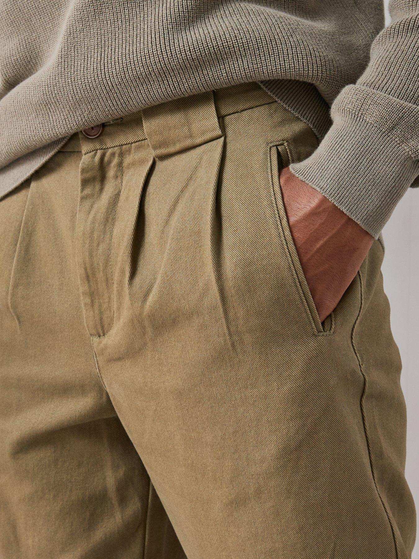 the-very-collection-double-pleat-trousers-khakidetail
