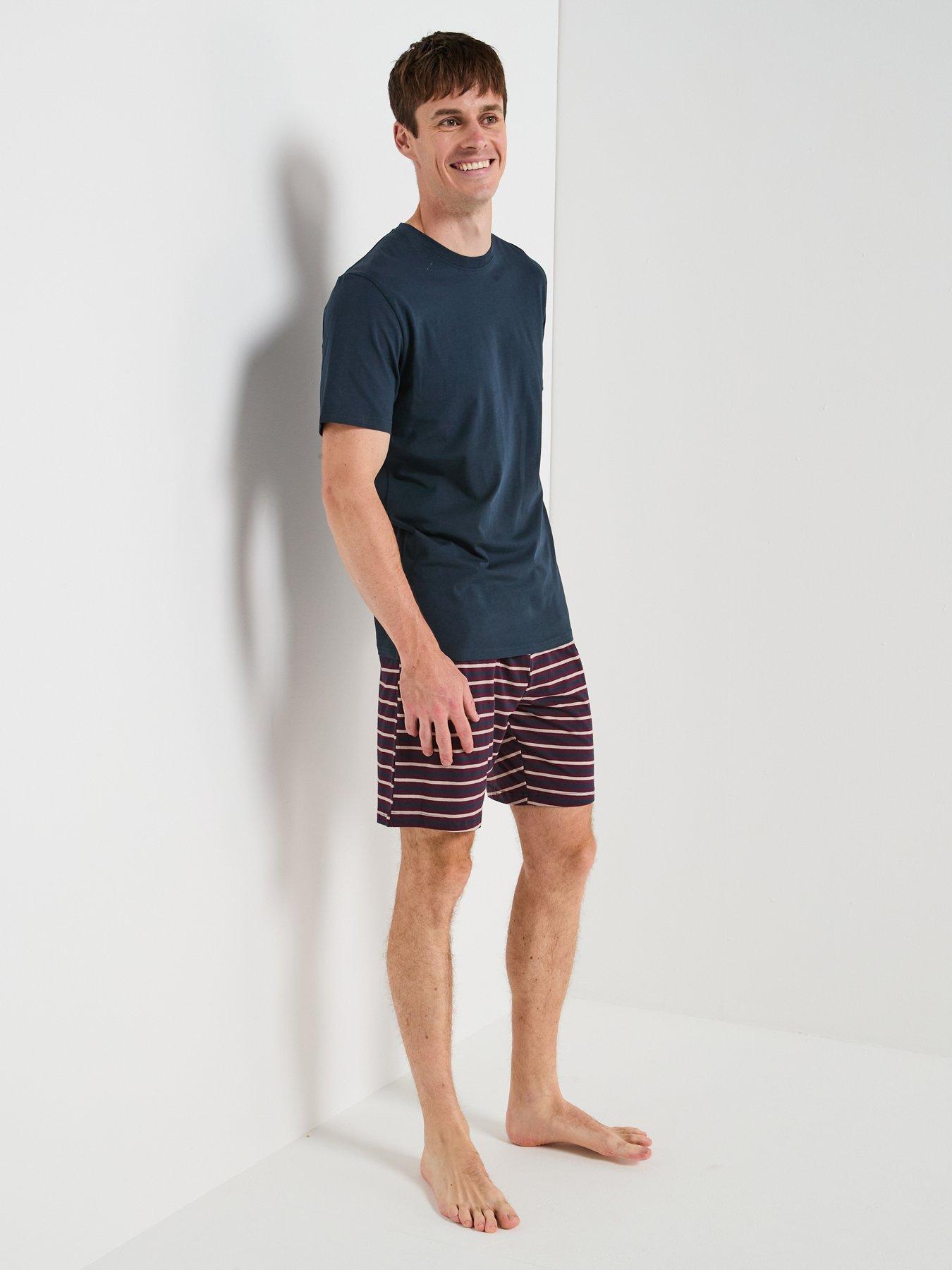 very-man-striped-t-shirt-and-short-pj-set-burgundynavydetail