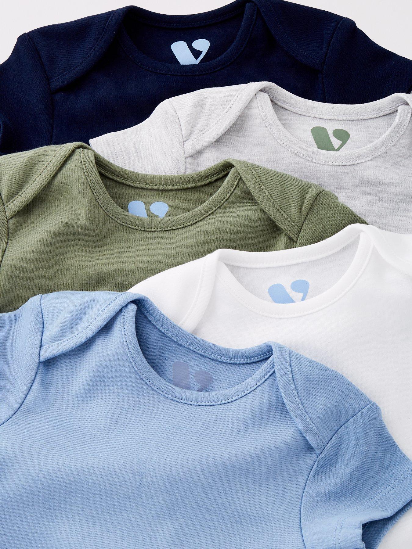Image 5 of 5 of The Very Collection Baby Boy Short Sleeve 5 Pack Bodysuits