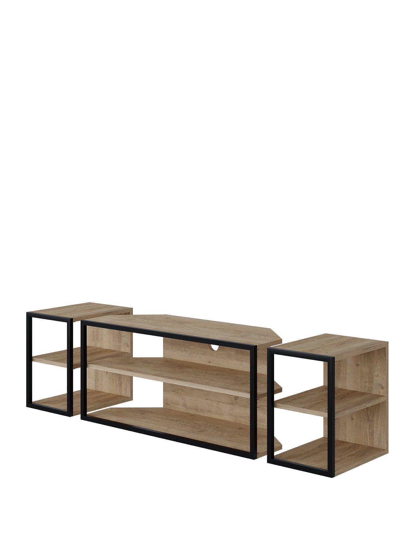 decortie-echo-tv-stand-side-tables-set-sapphire-oakstillFront