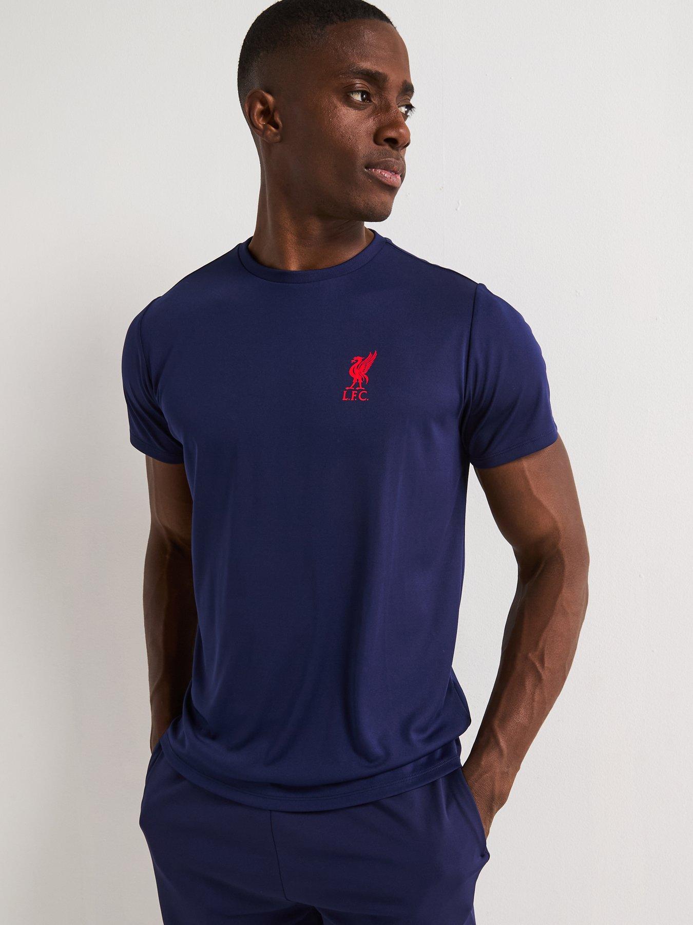 undefined Liverpool FC Mens Poly T-Shirt - Navy