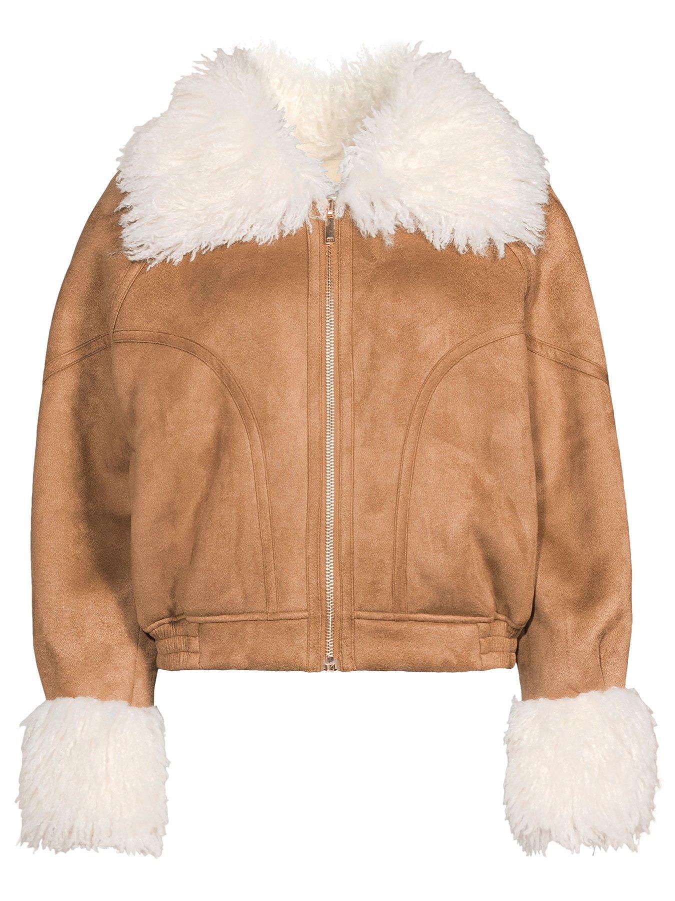 michelle-keegan-faux-mongolian-trim-cuff-coat-beigedetail