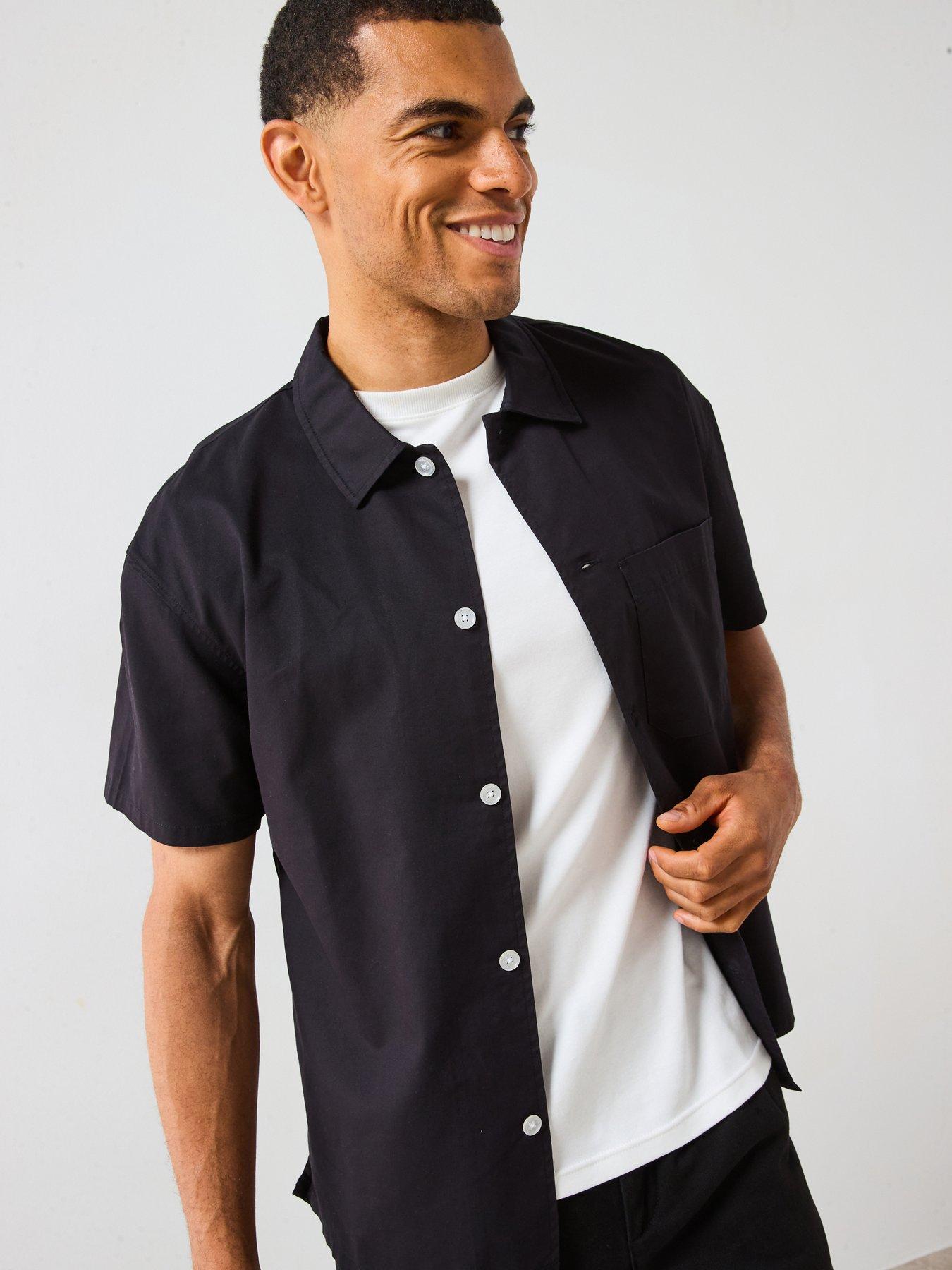 very-man-lyocell-blend-shirt-blackfront