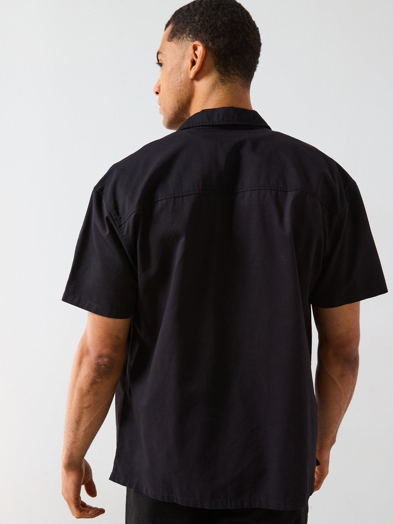very-man-lyocell-blend-shirt-blackstillFront