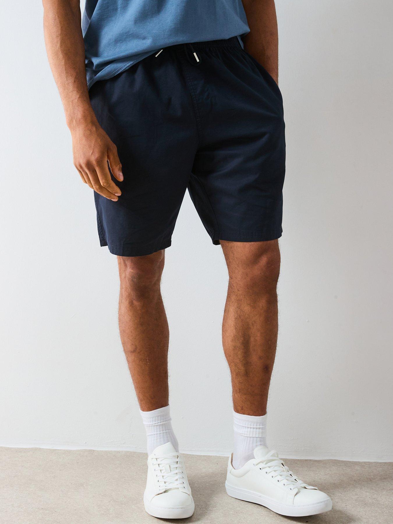 very-man-lyocell-blend-shorts-navyfront