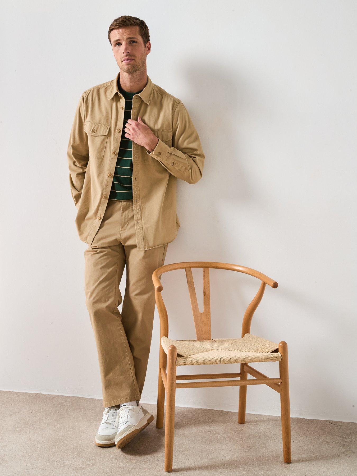 very-man-double-pocket-flannel-shirt-beigeback