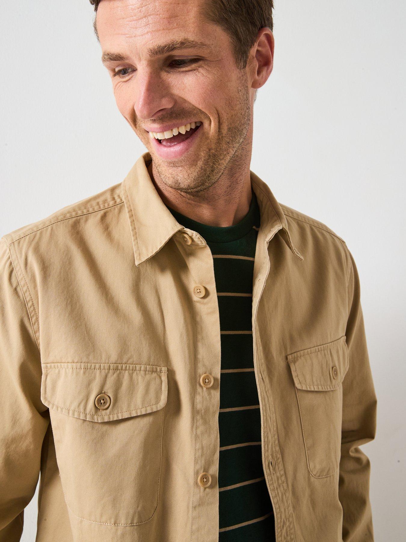 very-man-double-pocket-flannel-shirt-beigeoutfit