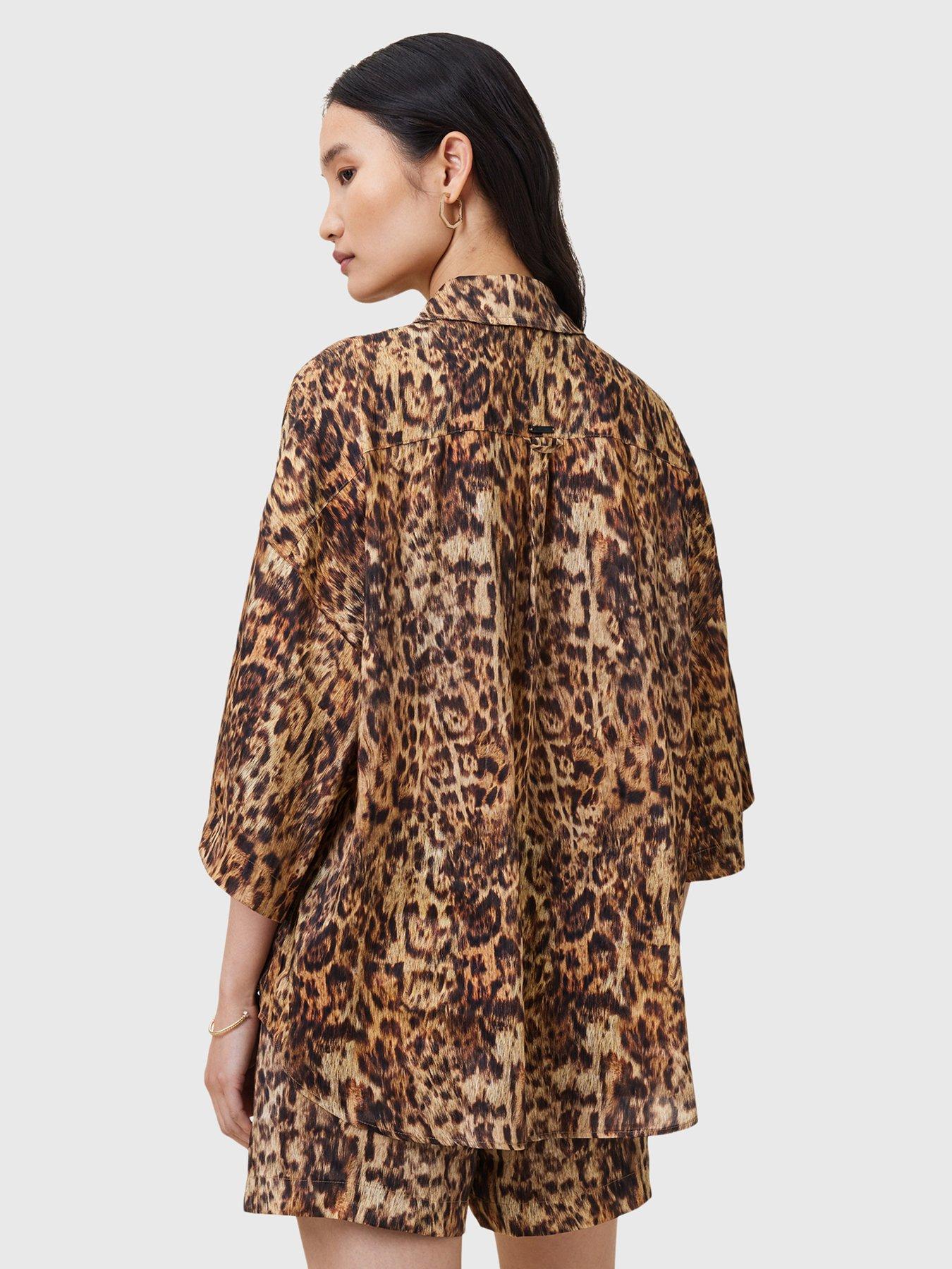 Image 2 of 6 of AllSaints Charli Shirt - Brown