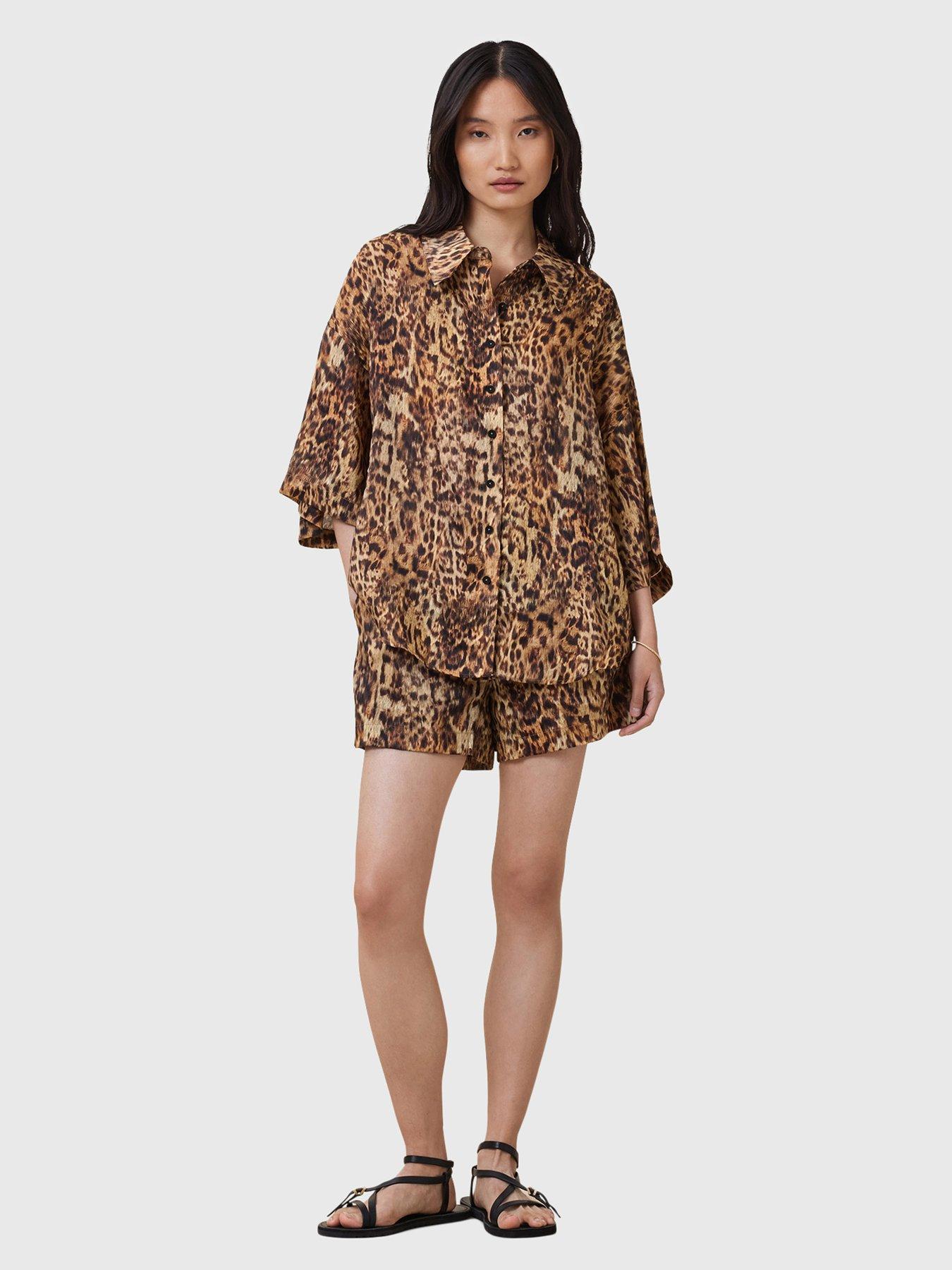 Image 3 of 6 of AllSaints Charli Shirt - Brown