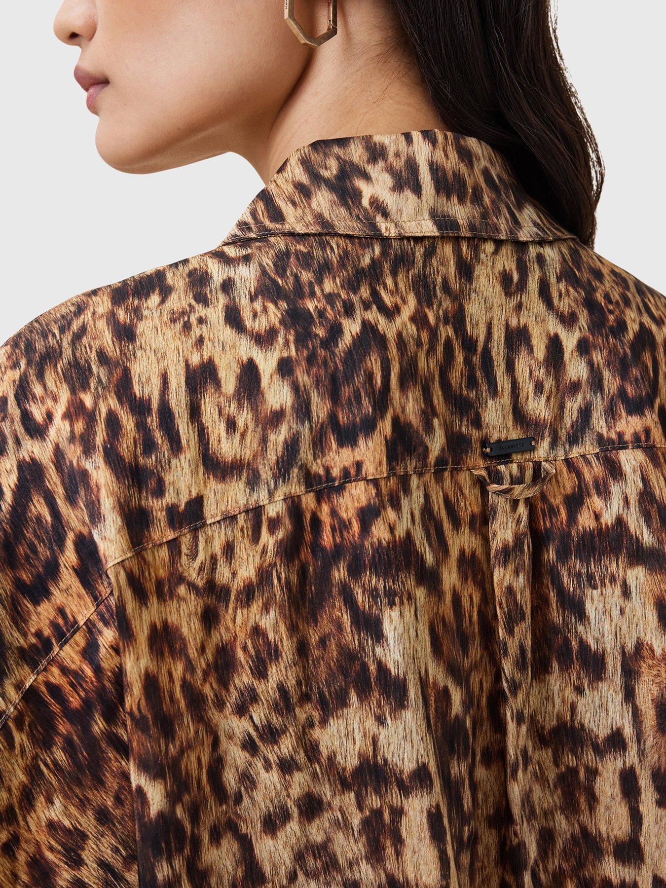 Image 5 of 6 of AllSaints Charli Shirt - Brown