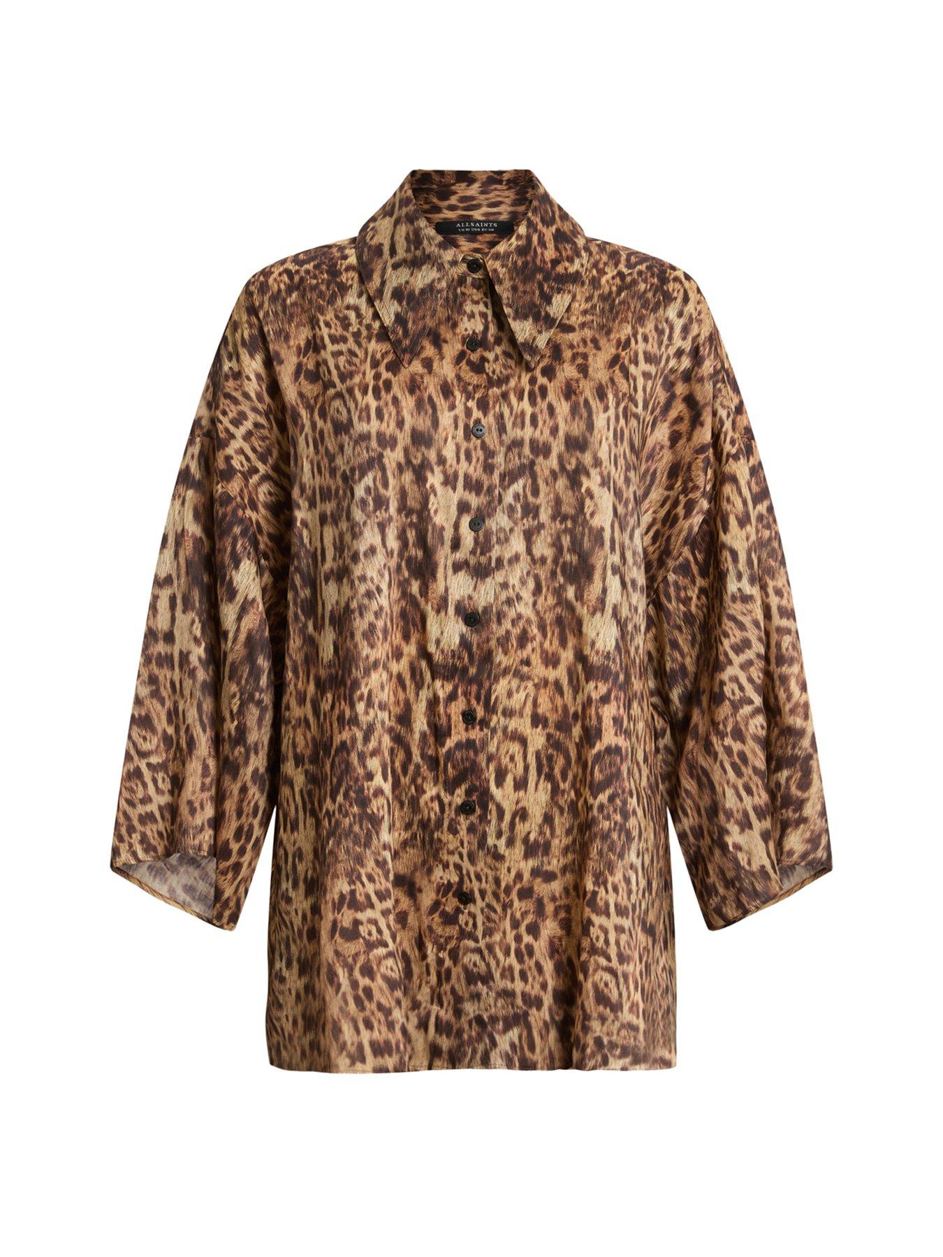 Image 6 of 6 of AllSaints Charli Shirt - Brown