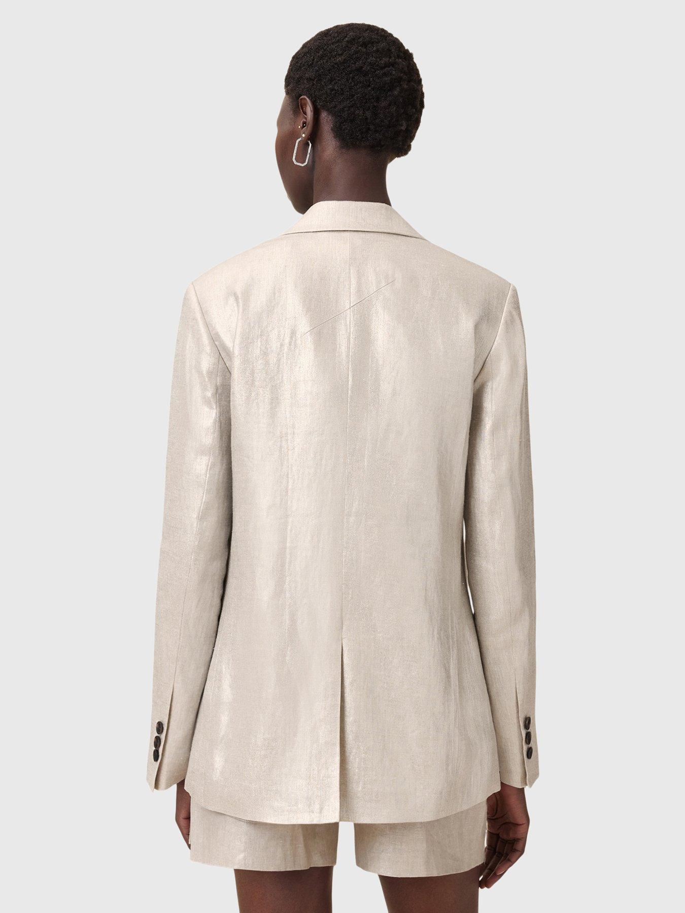 Image 2 of 6 of AllSaints Averie Blazer - Grey