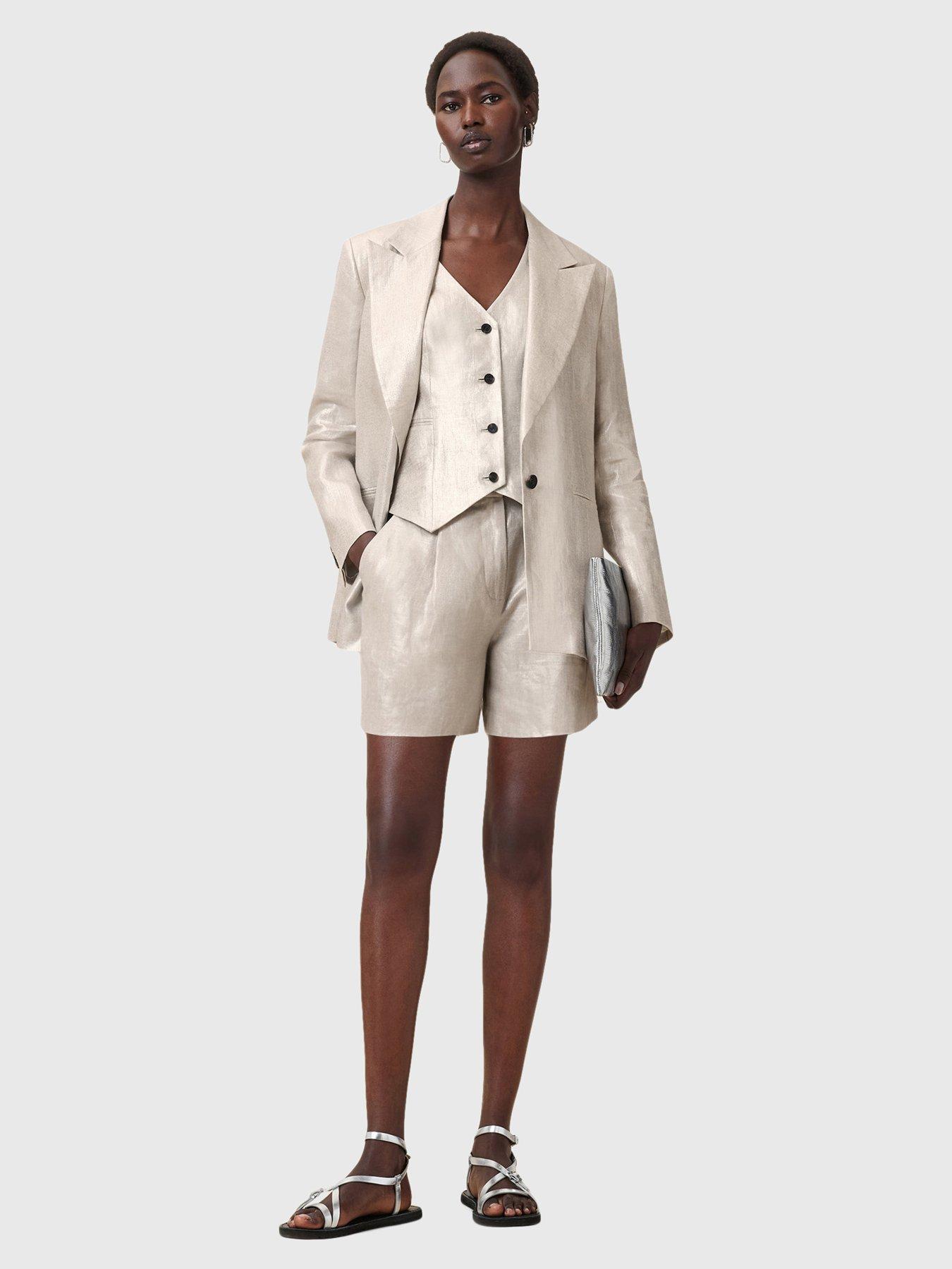 Image 3 of 6 of AllSaints Averie Blazer - Grey