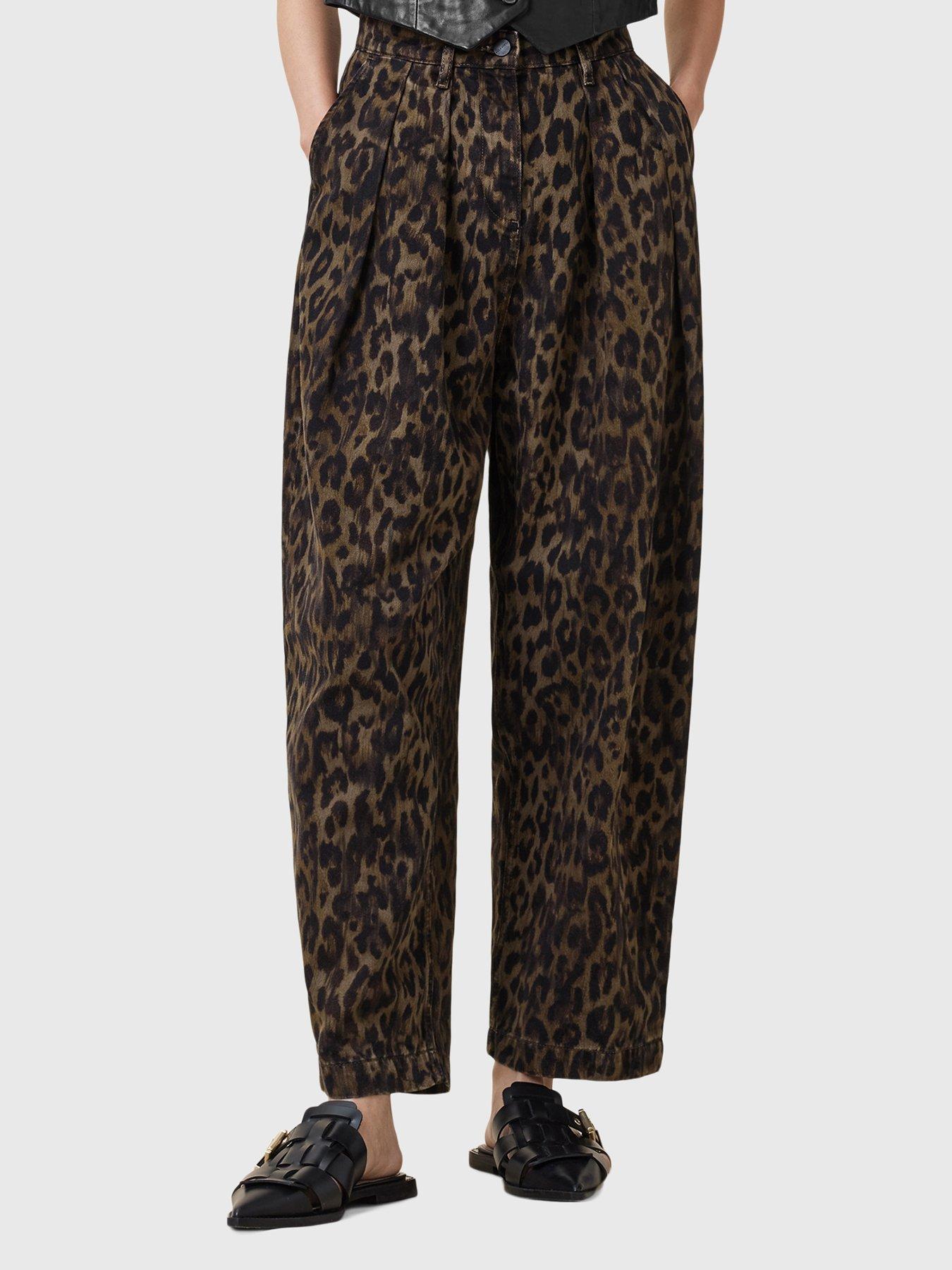 allsaints-becca-denim-trouser-leopard-brown