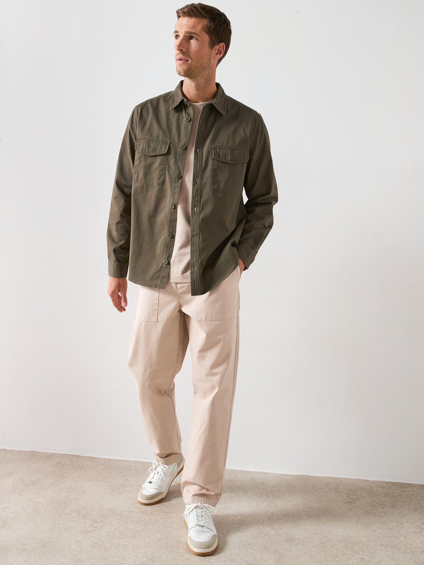 very-man-double-pocket-flannel-shirt-khakiback