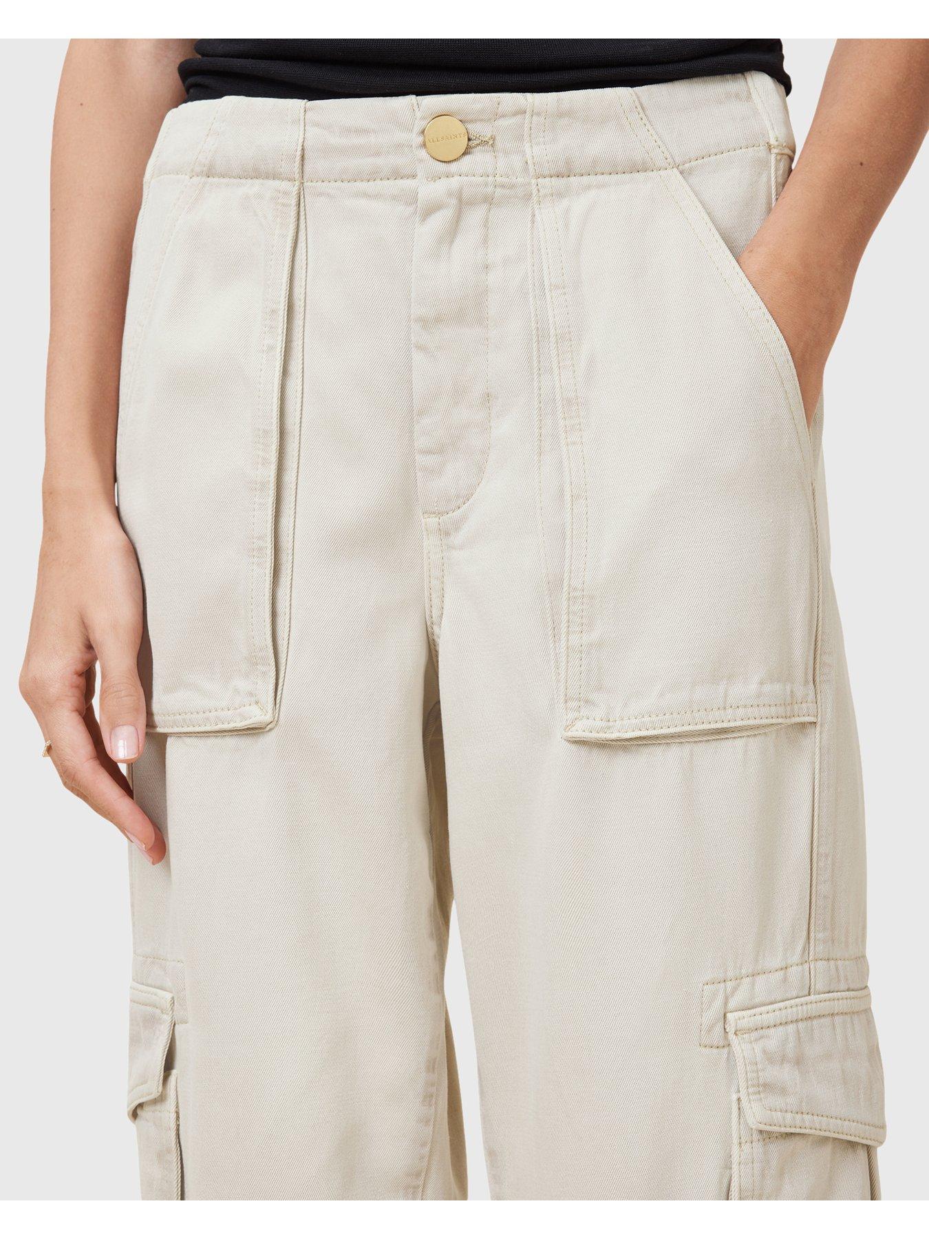 Image 3 of 6 of AllSaints Freda Tencel Trouser - White