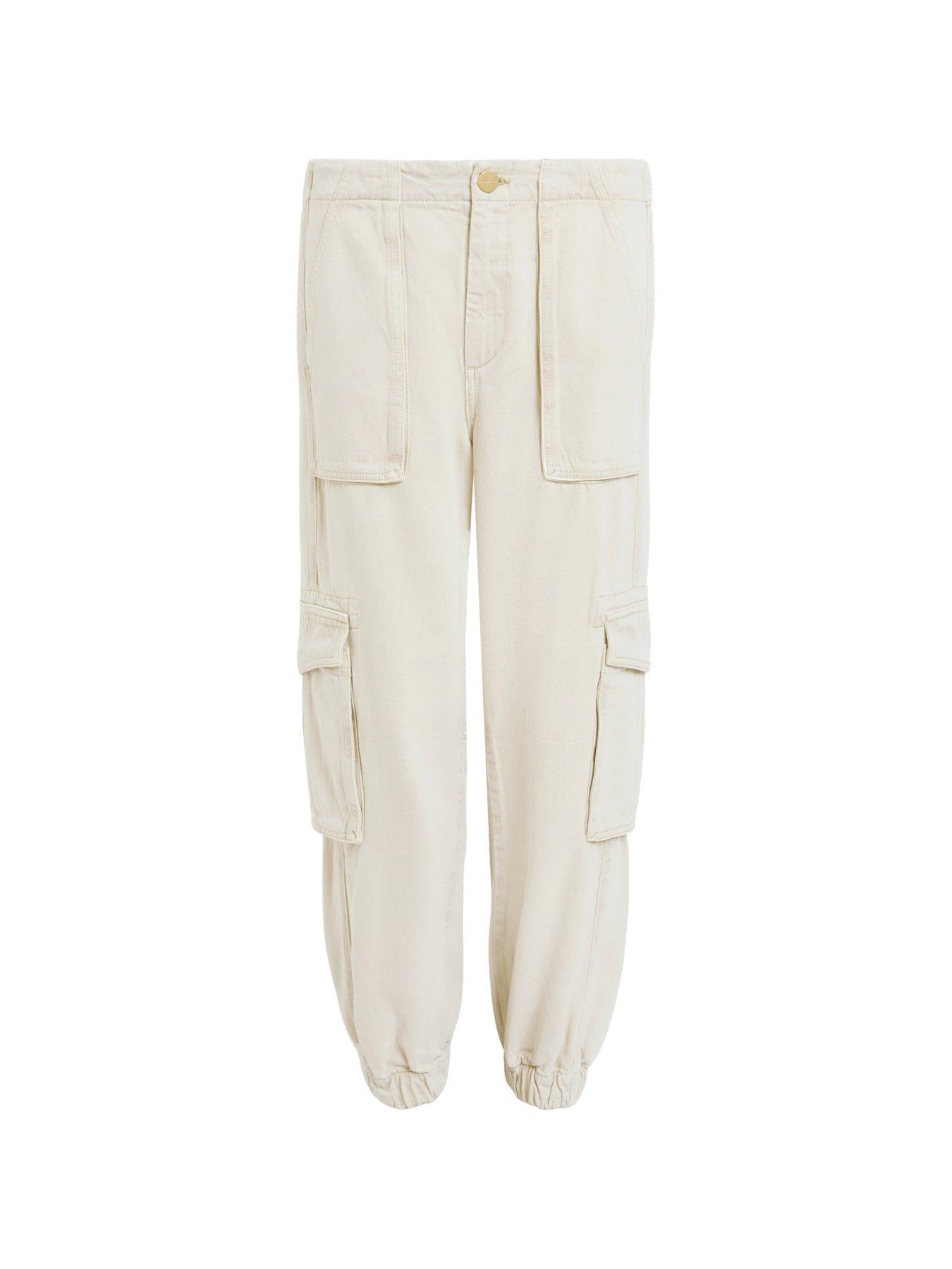 Image 6 of 6 of AllSaints Freda Tencel Trouser - White
