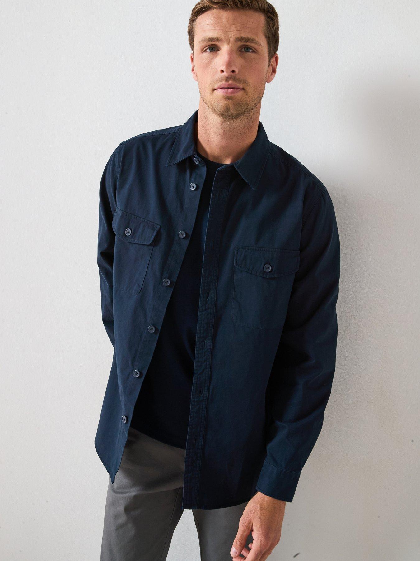 very-man-double-pocket-flannel-shirt-navy