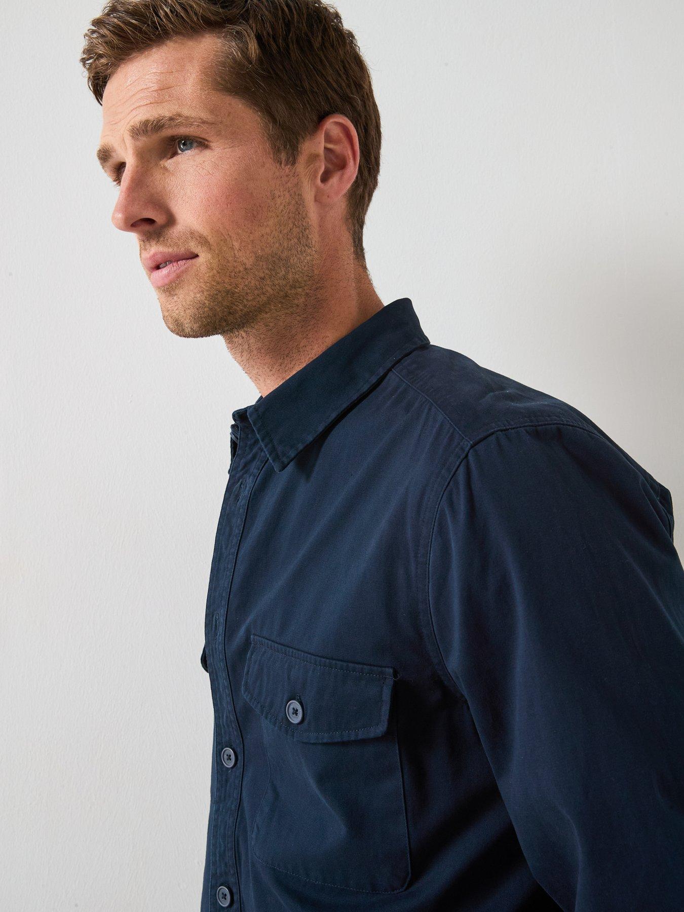 very-man-double-pocket-flannel-shirt-navyoutfit