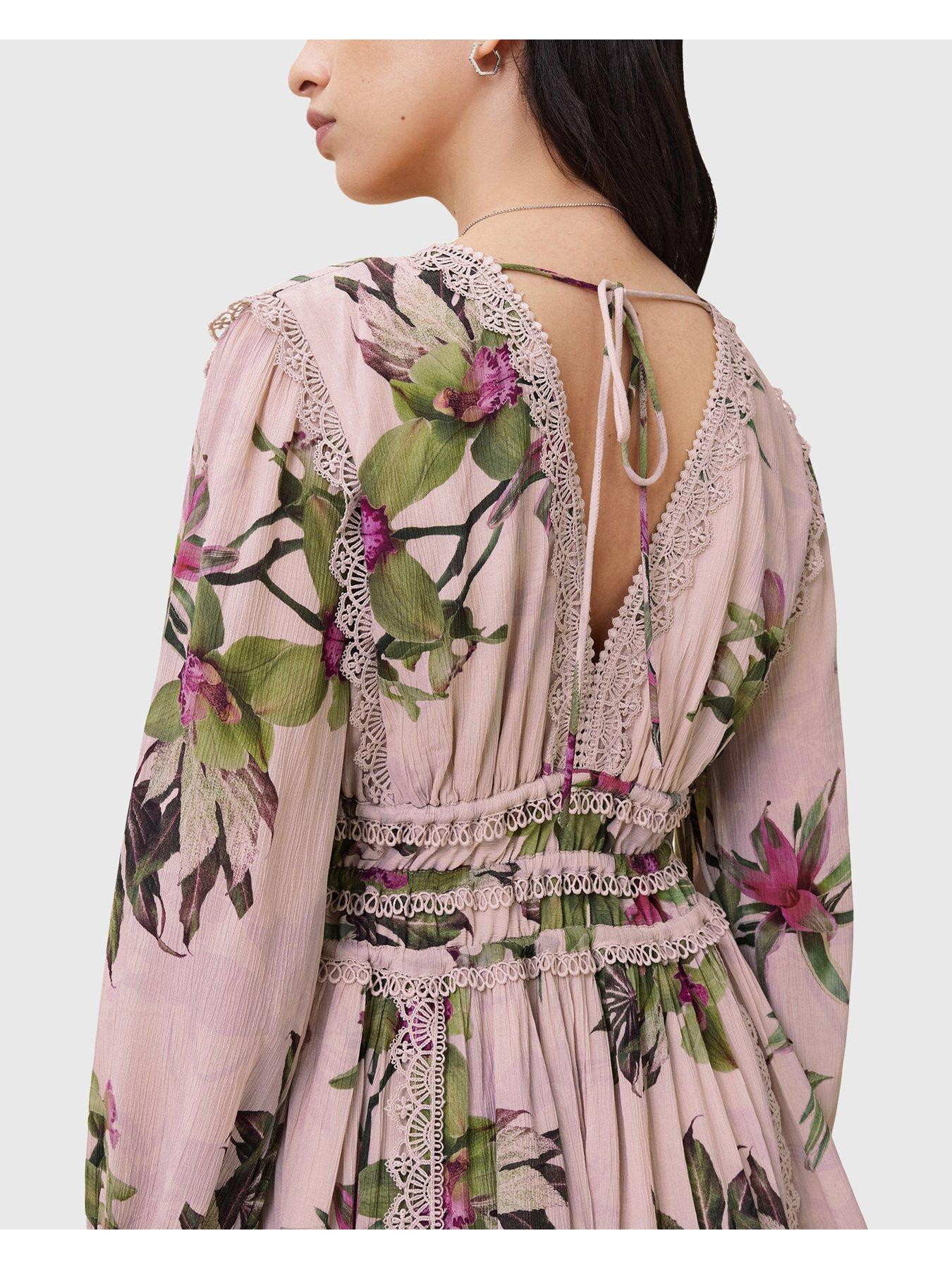 allsaints-xanthe-long-sleeve-mini-dress-pinkdetail