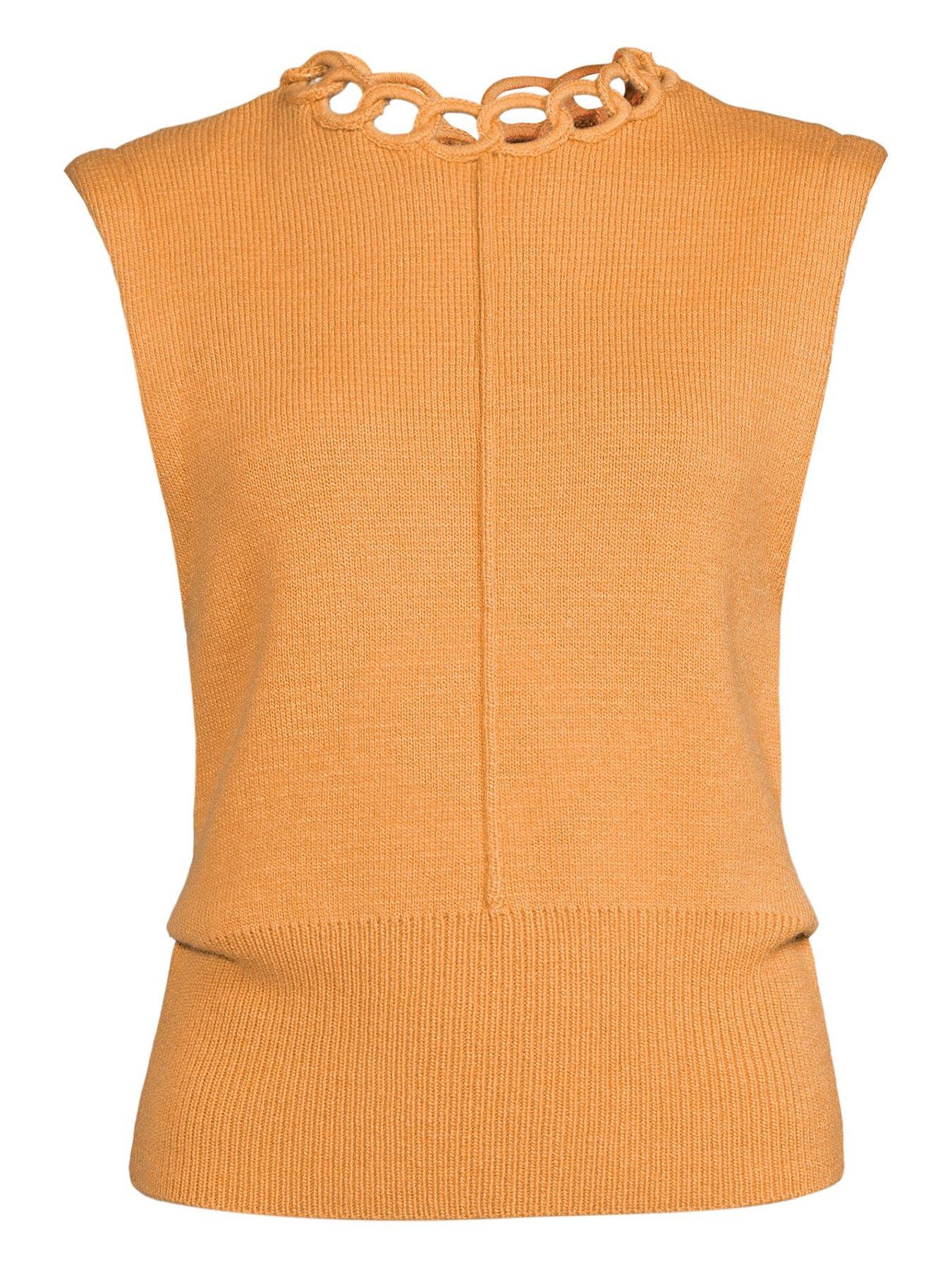 Image 5 of 5 of Michelle Keegan Chain Knitted Top - Beige