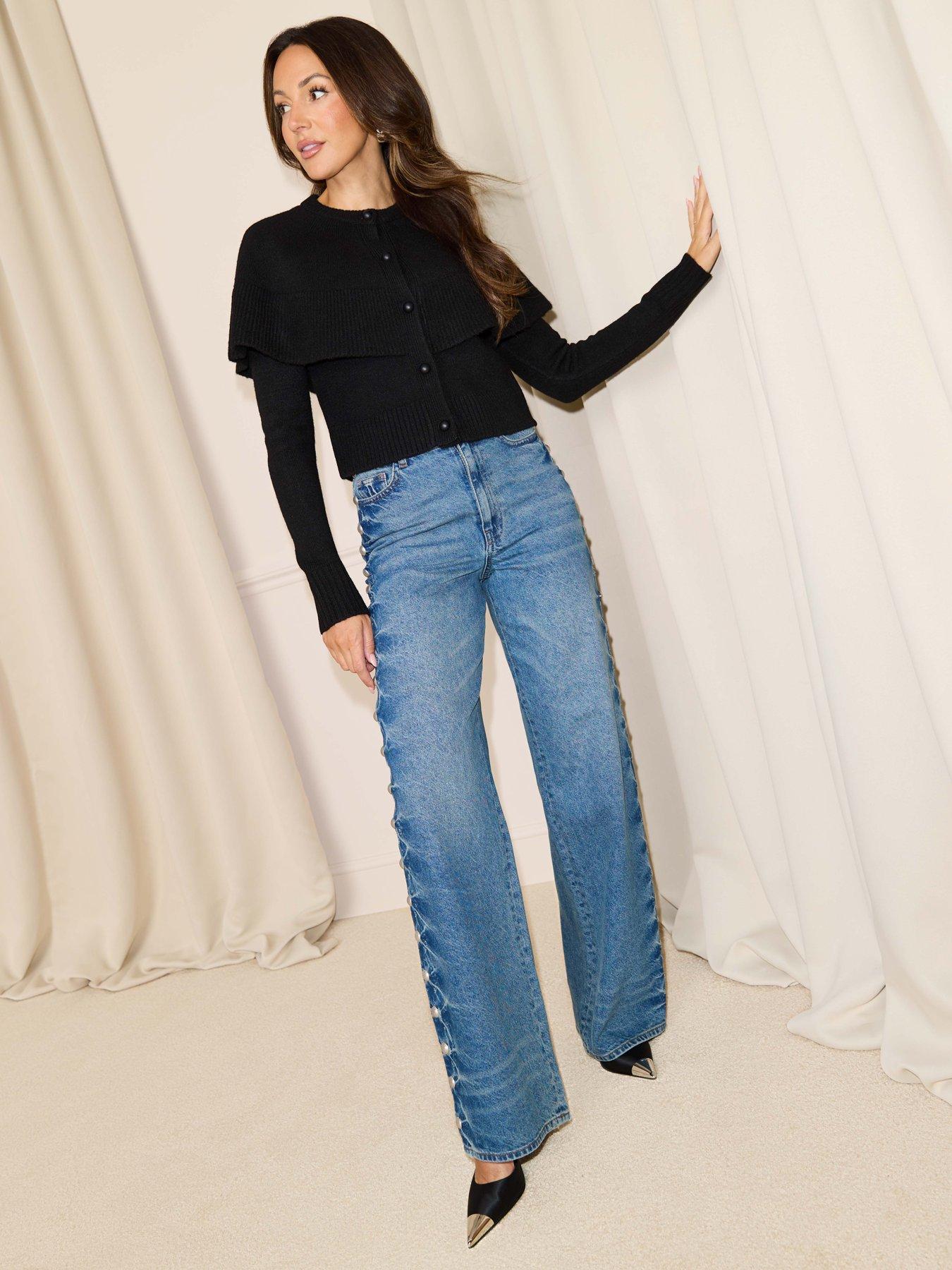 michelle-keegan-knitted-cape-cardigan-blackback