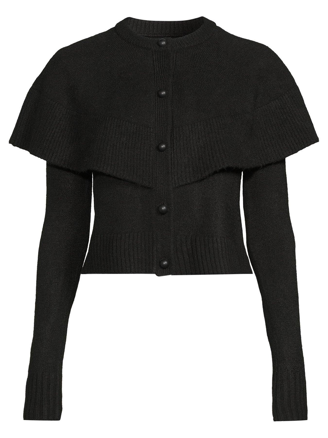 michelle-keegan-knitted-cape-cardigan-blackdetail