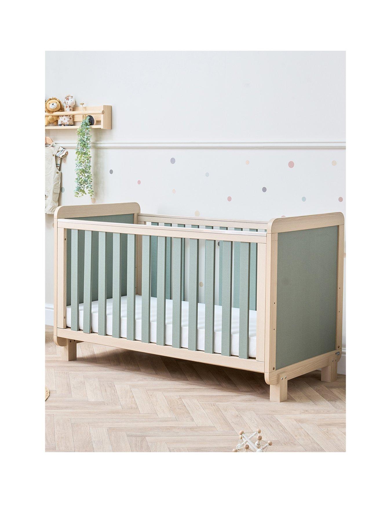 undefined Kuba Cot Bed - Oak / Sage Weave