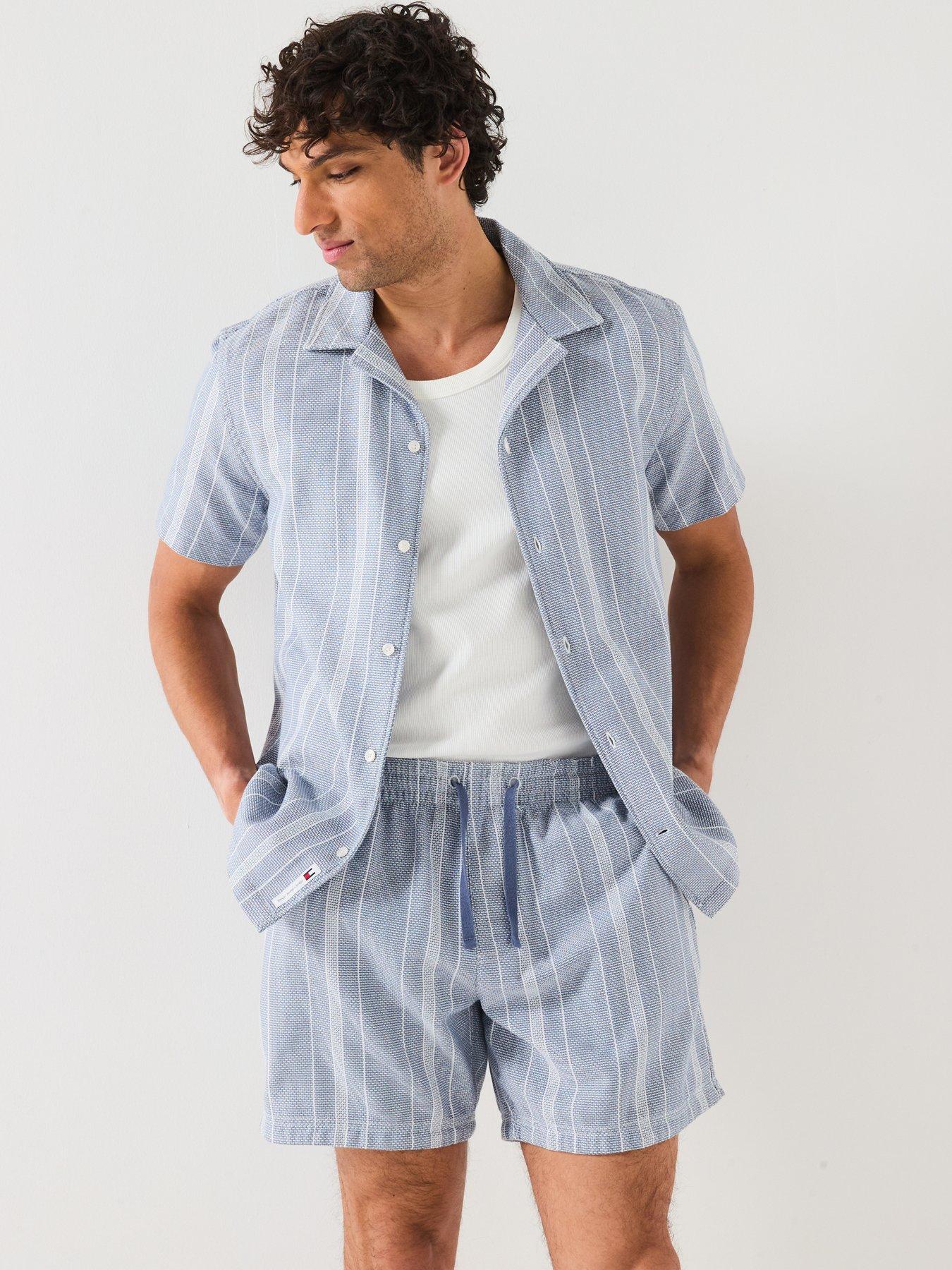tommy-jeans-textured-stripe-beach-shorts-bluedetail