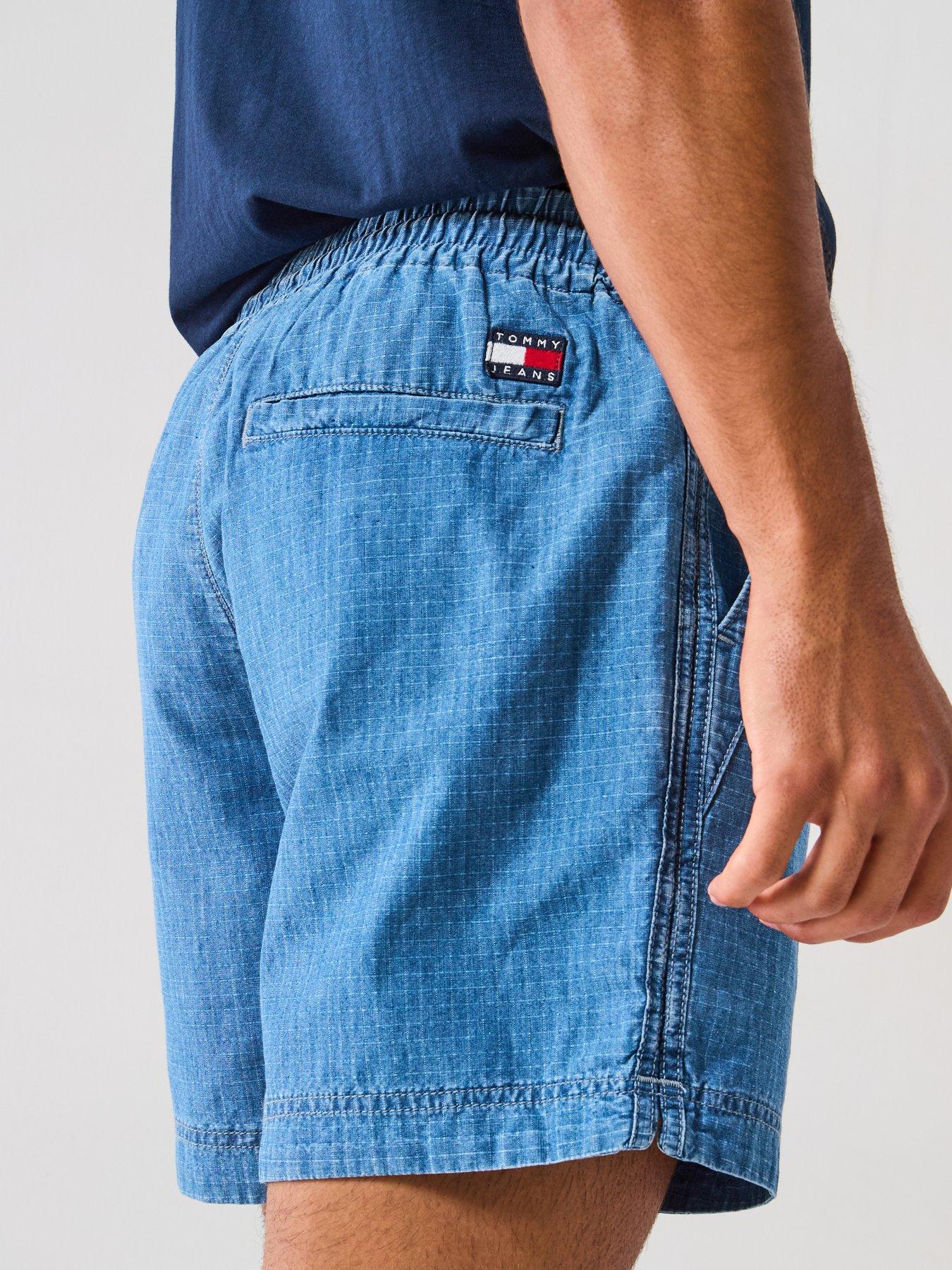 tommy-jeans-ripstop-denim-style-shorts-blueoutfit
