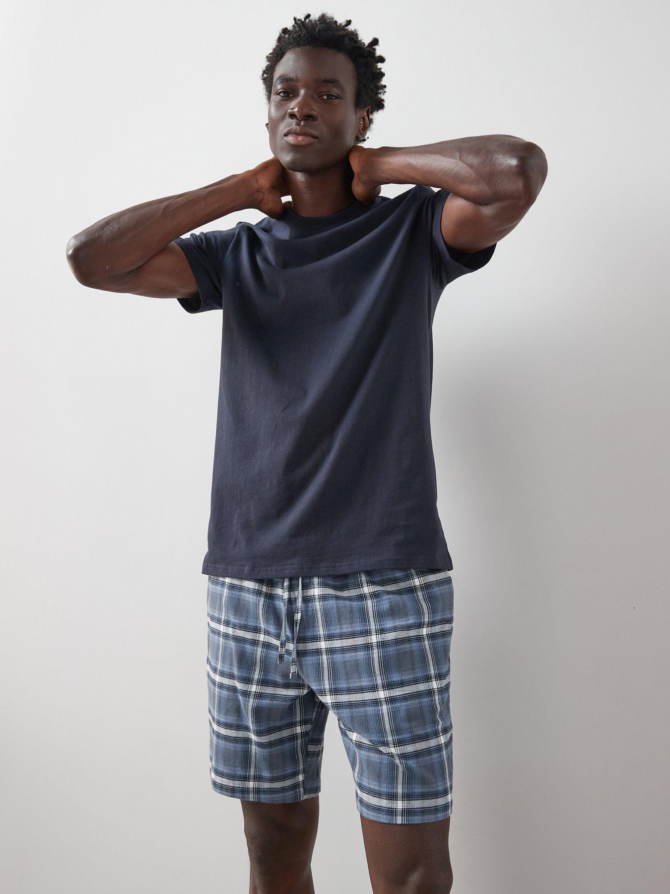 very-man-cosy-checked-short-pyjama-set-blueback