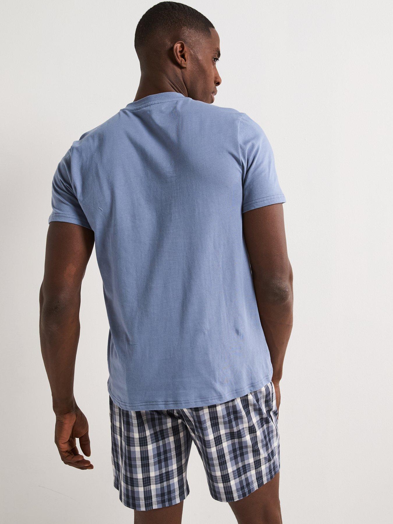 Image 2 of 5 of Very Man Cotton Rich Short Pyjama Set - Blue