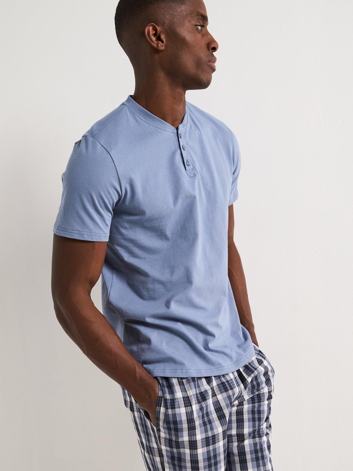 Image 5 of 5 of Very Man Cotton Rich Short Pyjama Set - Blue