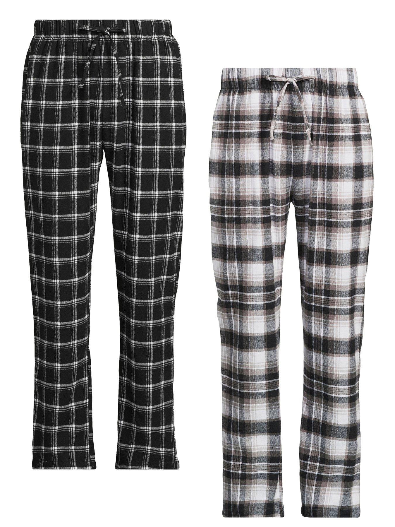 Image 1 of 6 of Very Man Pure Cotton 2 Pack Pyjama Bottoms - Black/Grey