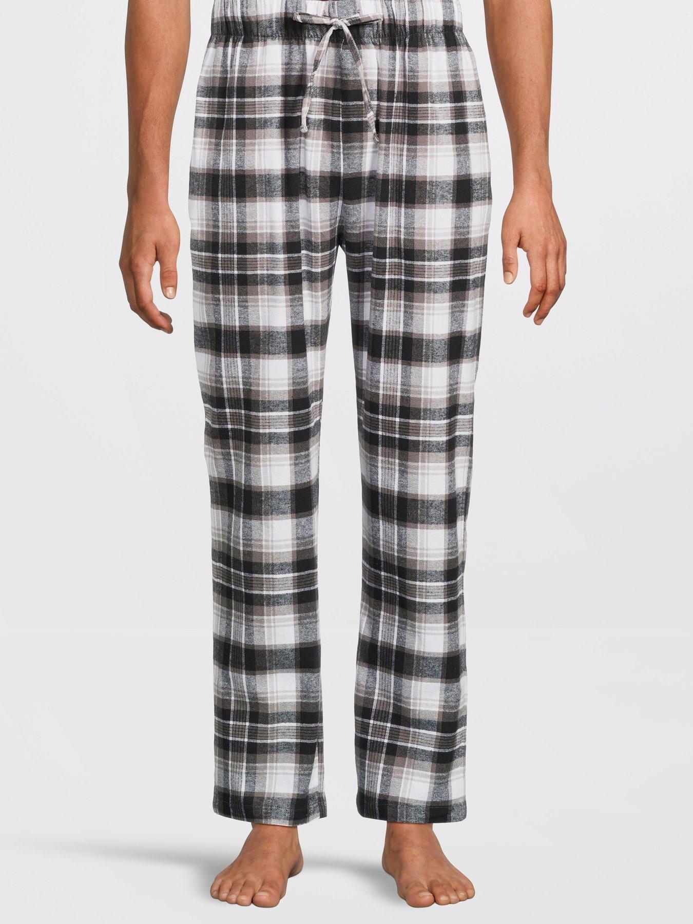 Image 2 of 6 of Very Man Pure Cotton 2 Pack Pyjama Bottoms - Black/Grey