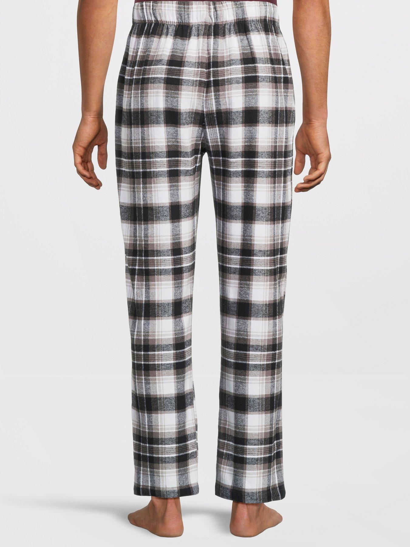 Image 3 of 6 of Very Man Pure Cotton 2 Pack Pyjama Bottoms - Black/Grey