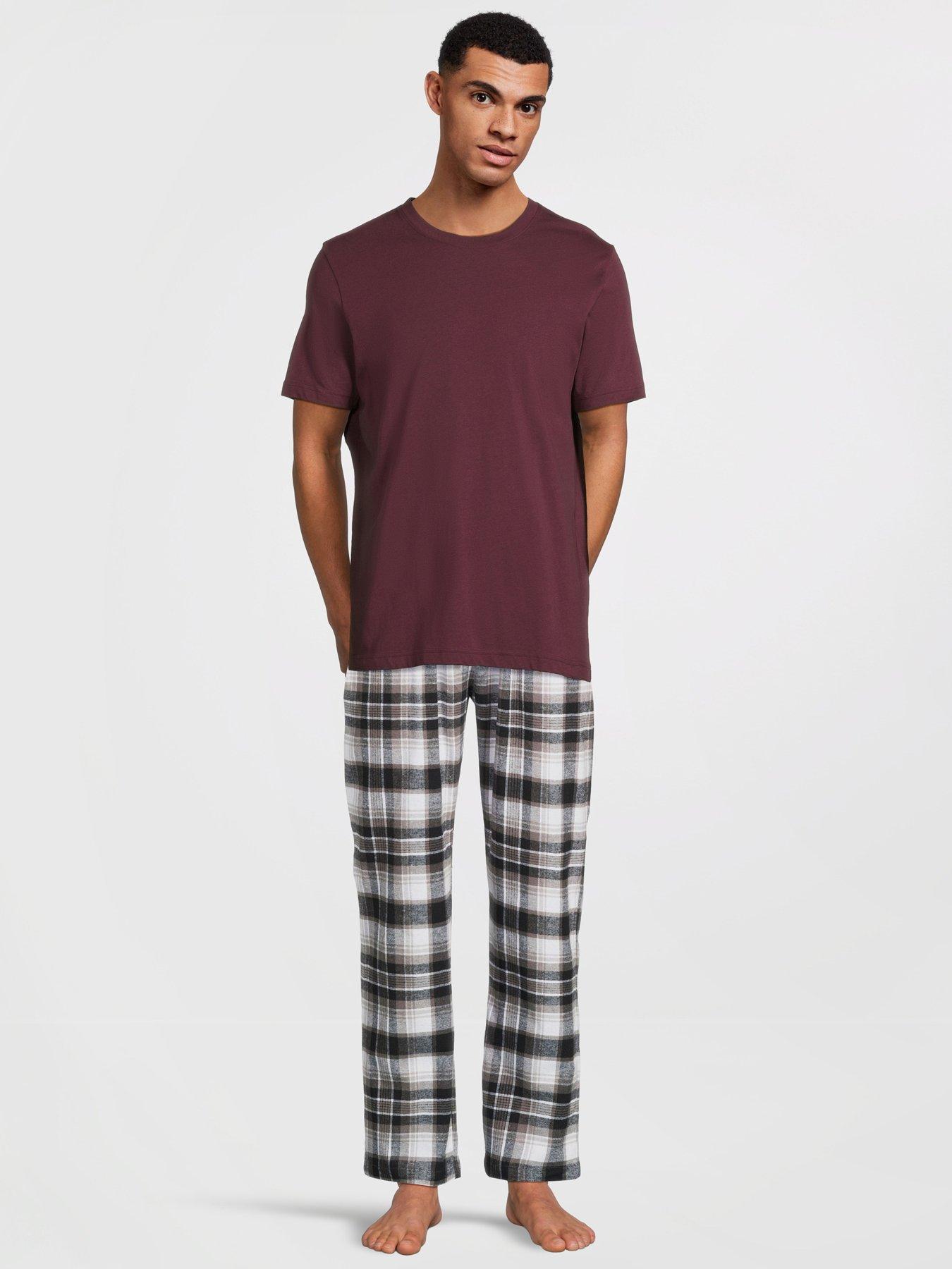 Image 4 of 6 of Very Man Pure Cotton 2 Pack Pyjama Bottoms - Black/Grey