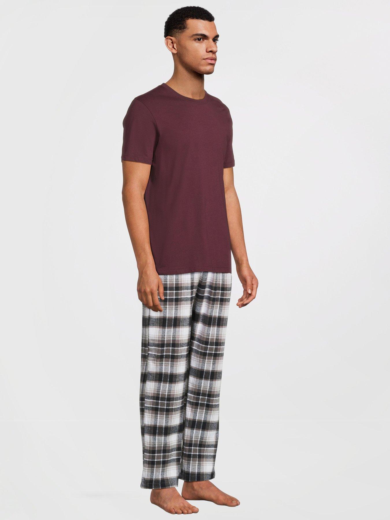 Image 5 of 6 of Very Man Pure Cotton 2 Pack Pyjama Bottoms - Black/Grey