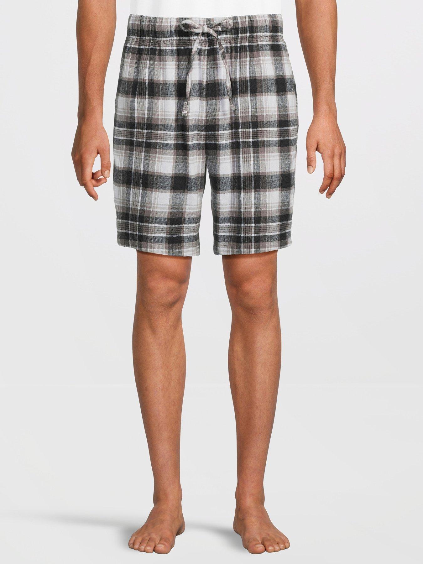 Image 2 of 6 of Very Man Cotton Rich 2 Pack Pyjama Shorts - Black/grey