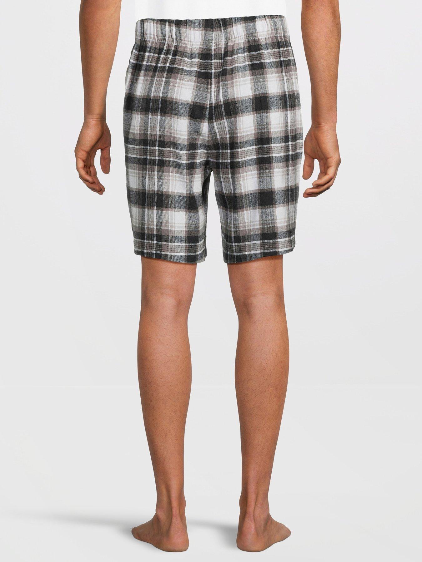 Image 3 of 6 of Very Man Cotton Rich 2 Pack Pyjama Shorts - Black/grey