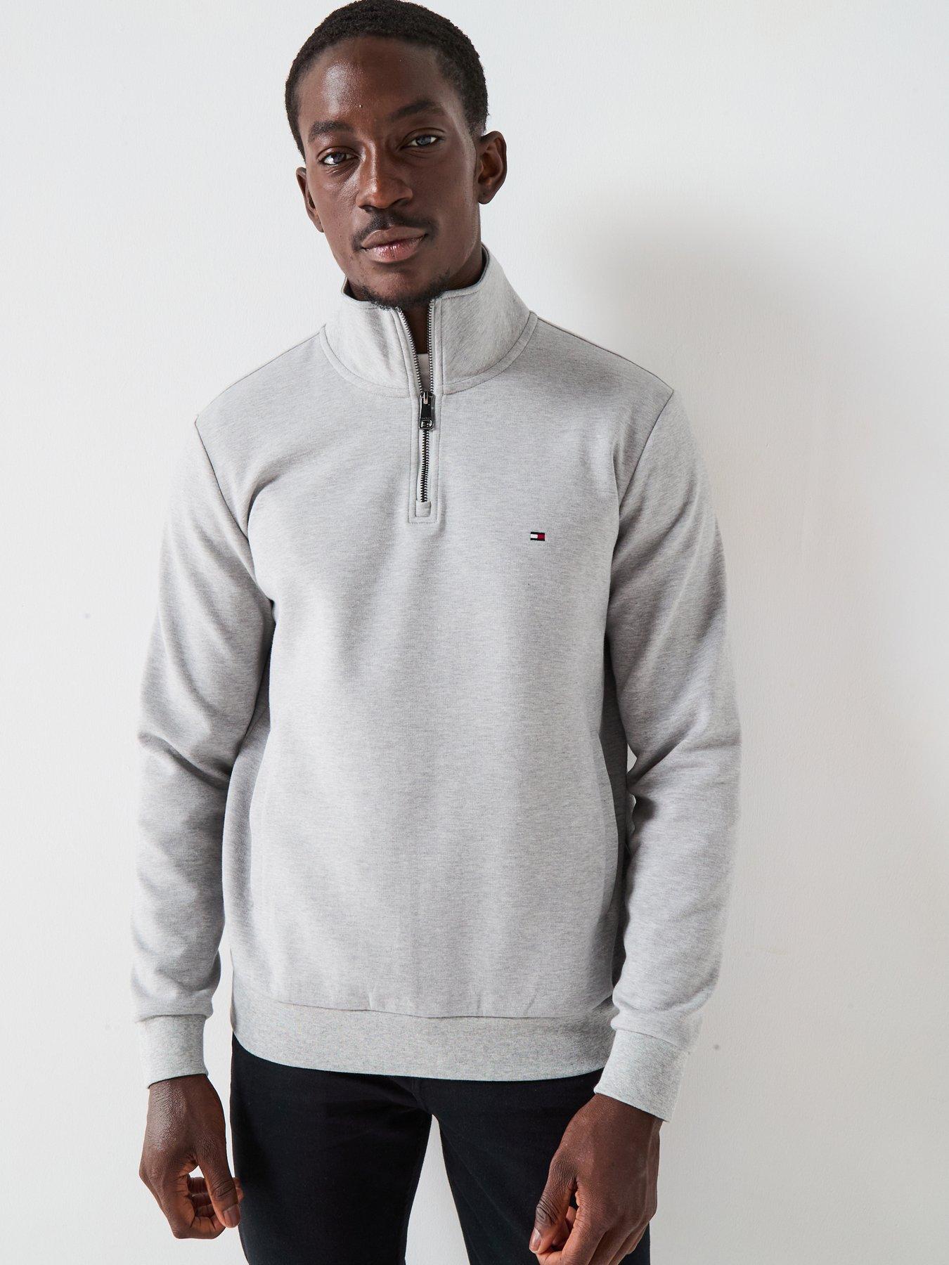 Tommy Hilfiger Essential Intechno 1/4 Zip Sweat - Grey