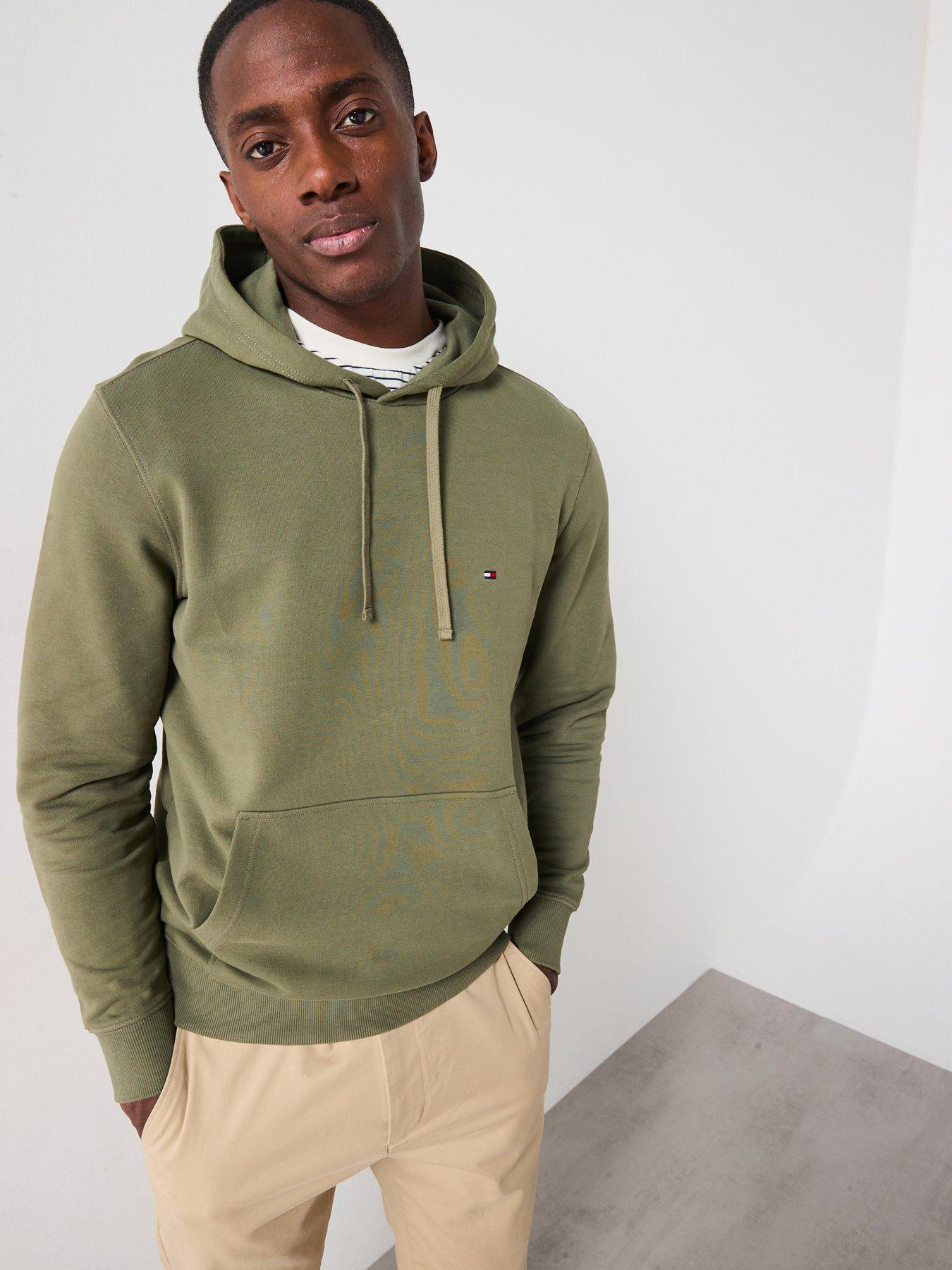 tommy-hilfiger-essential-terry-hoodie-greenfront